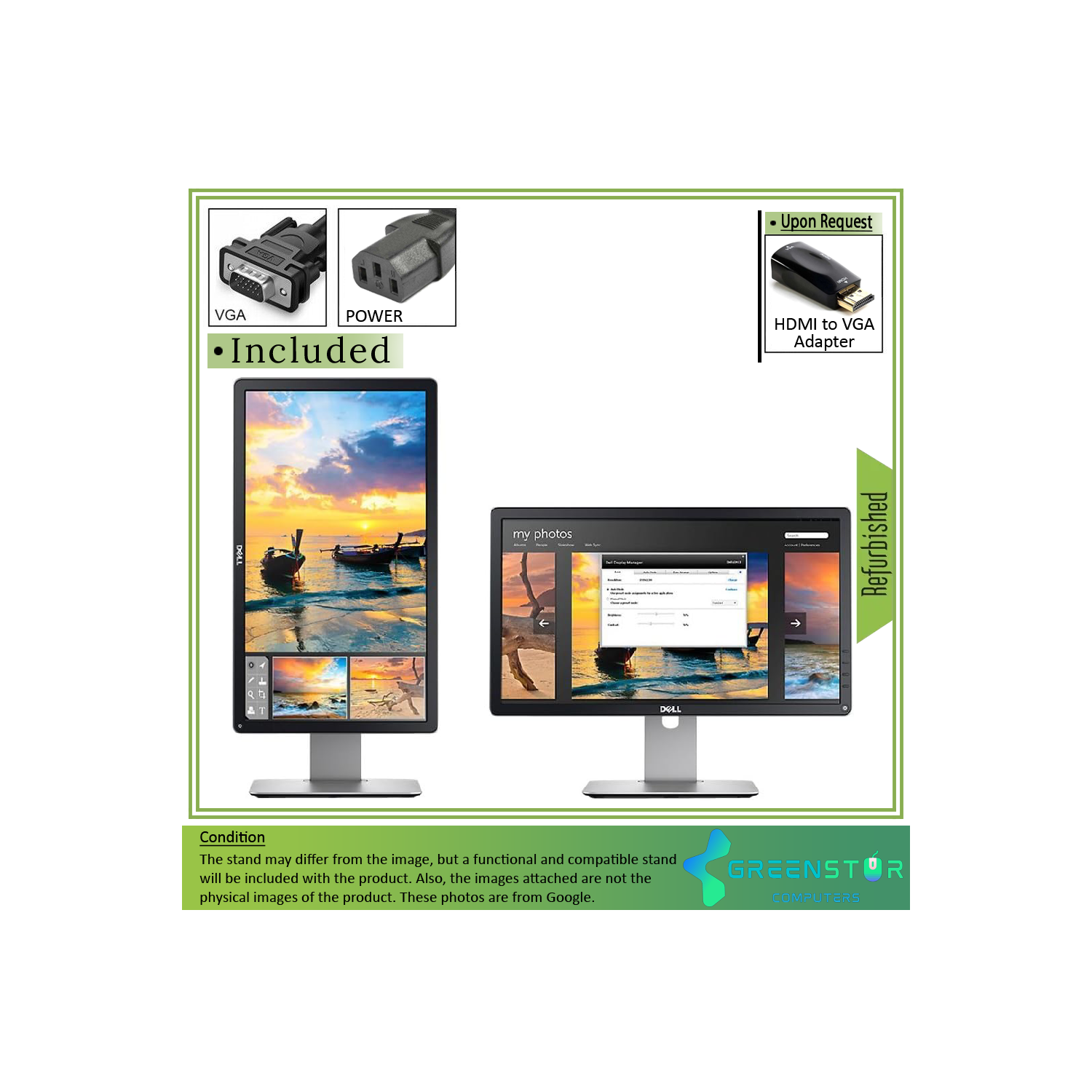 Refurbished(Good) - Dell P2014H 19.5" Widescreen 1600 x 900 HD+ LED Backlight IPS LCD Monitor