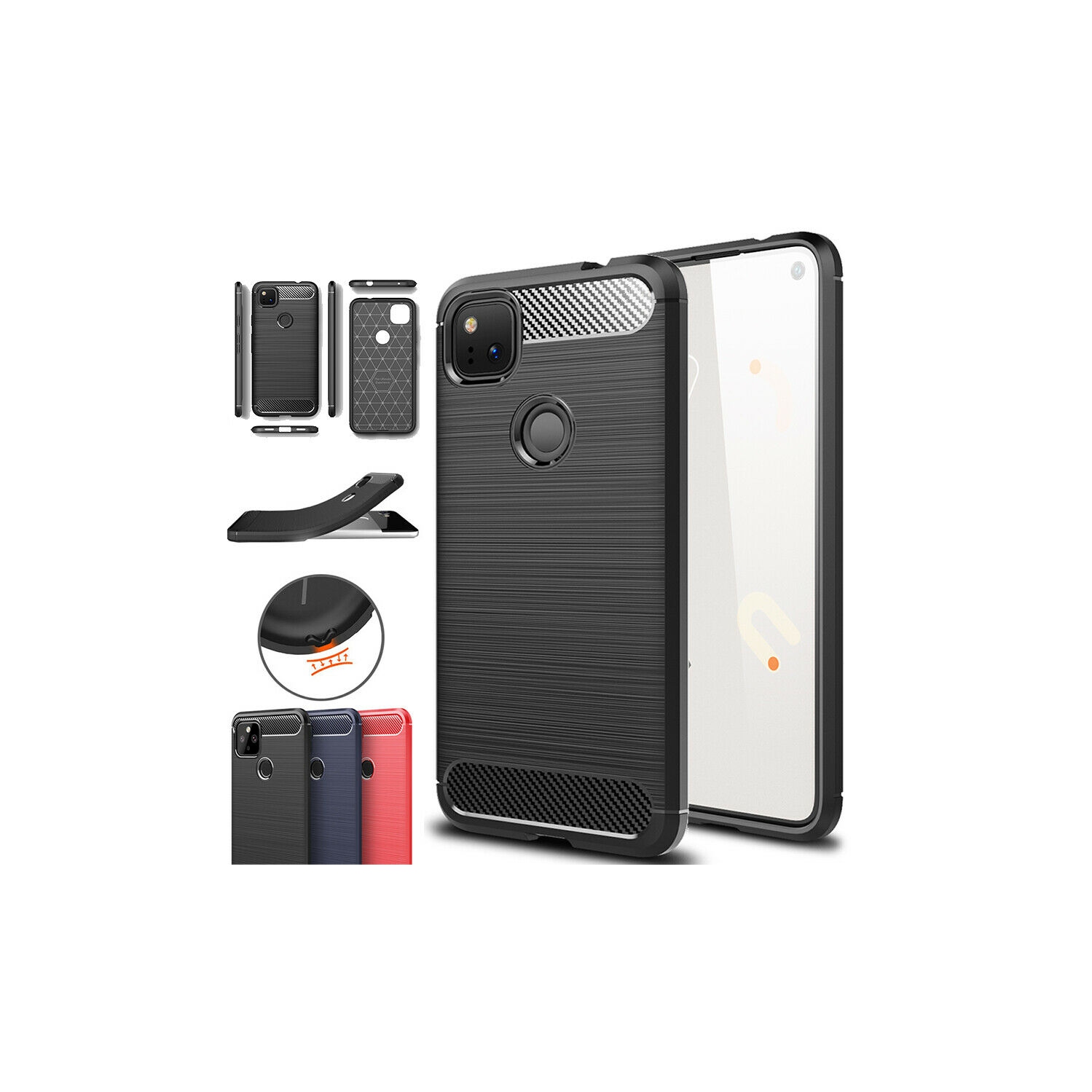 SuperShield for Google Pixel 5 Case, Soft Silicone Protection Shockproof Phone Case Cover for Google Pixel 5