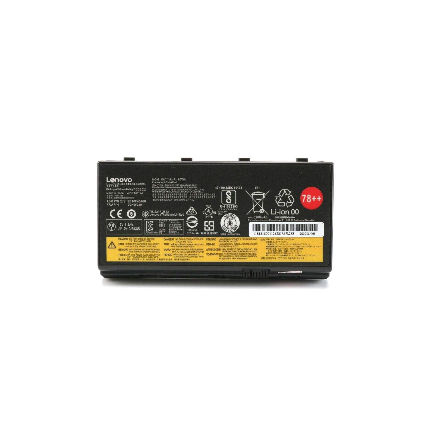 Genuine Lenovo ThinkPad P70 P71 P72 Replacement Battery - 96WH Capacity