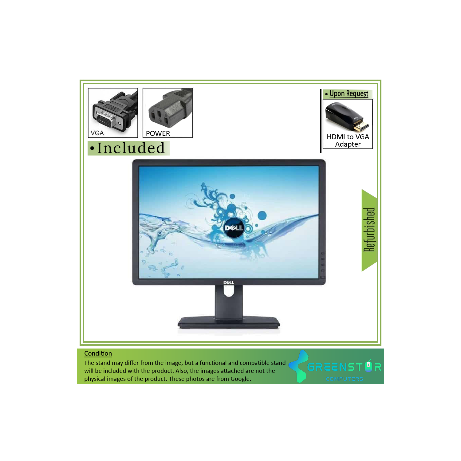 Refurbished(Good) - Dell Professional P1913 19" Widescreen 1400x900 HD+ LED Backlight LCD TN Panel Monitor