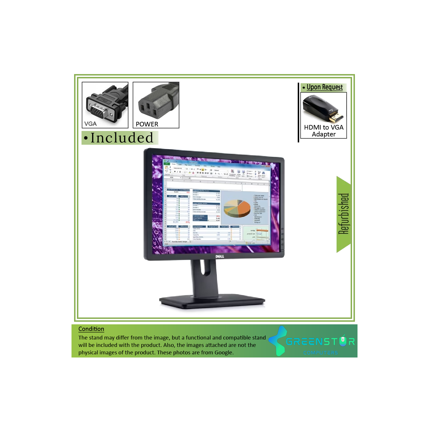 Refurbished(Good) - Dell Professional P1913 19" Widescreen 1400x900 HD+ LED Backlight LCD TN Panel Monitor