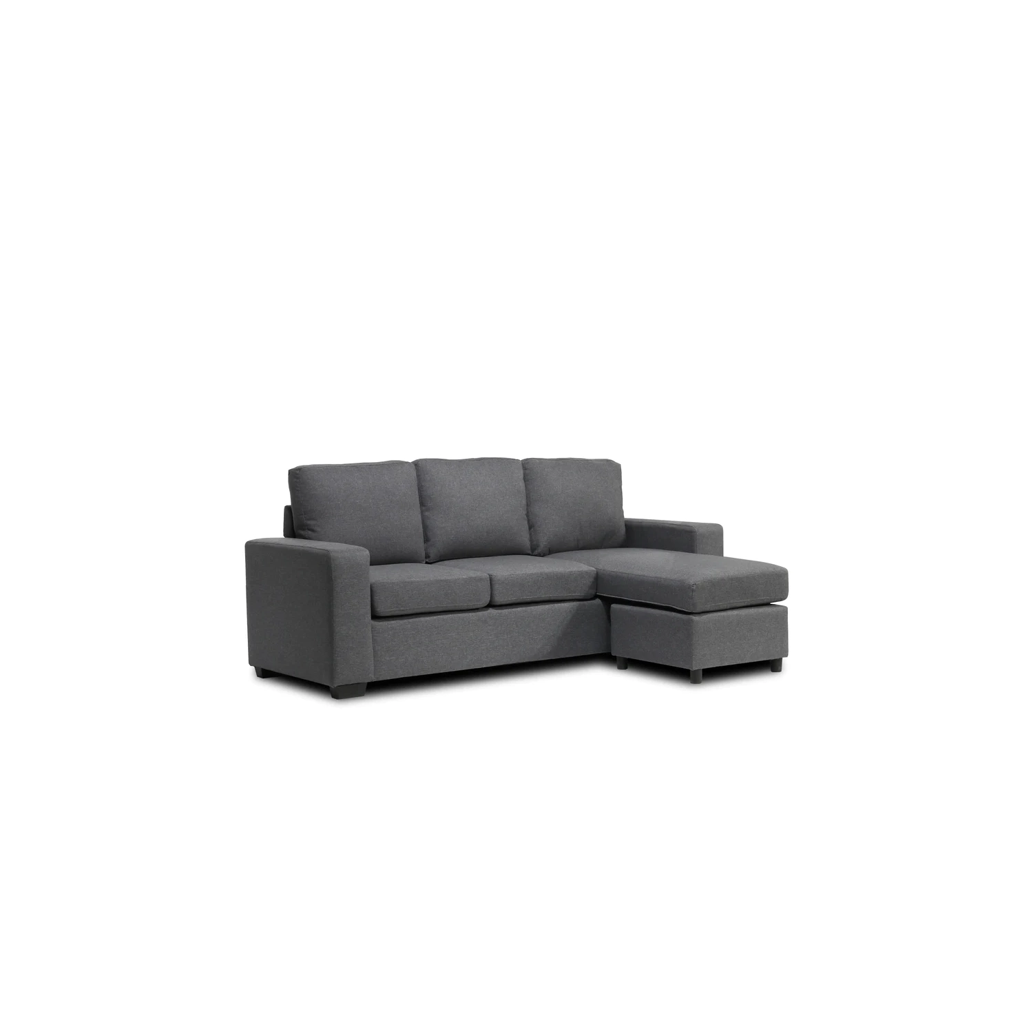 Infinite Imports – 6000 Reversible Sectional Sofa With 2 Free Throw Pillows (Grey)