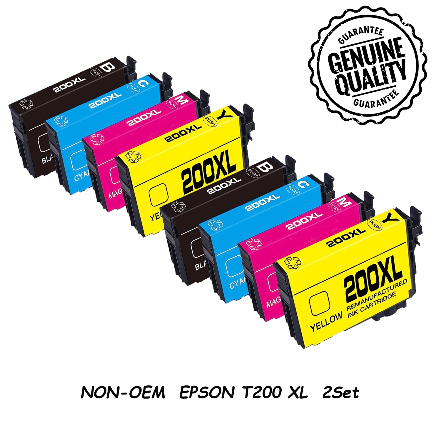 Cartouche d'encre de rechange compatible 2Set pour imprimante Epson T200 200 XL à utiliser avec expression Home XP-200 XP-300 XP-310 XP-400 XP-410
