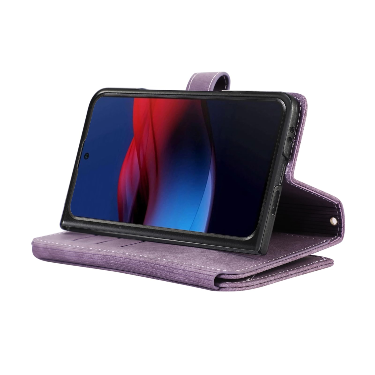 Étui-portefeuille UEBAI pour Google Pixel Fold, 9 fentes pour cartes Portefeuille rétro en cuir rabat antichoc avec dragonne fentes pour cartes