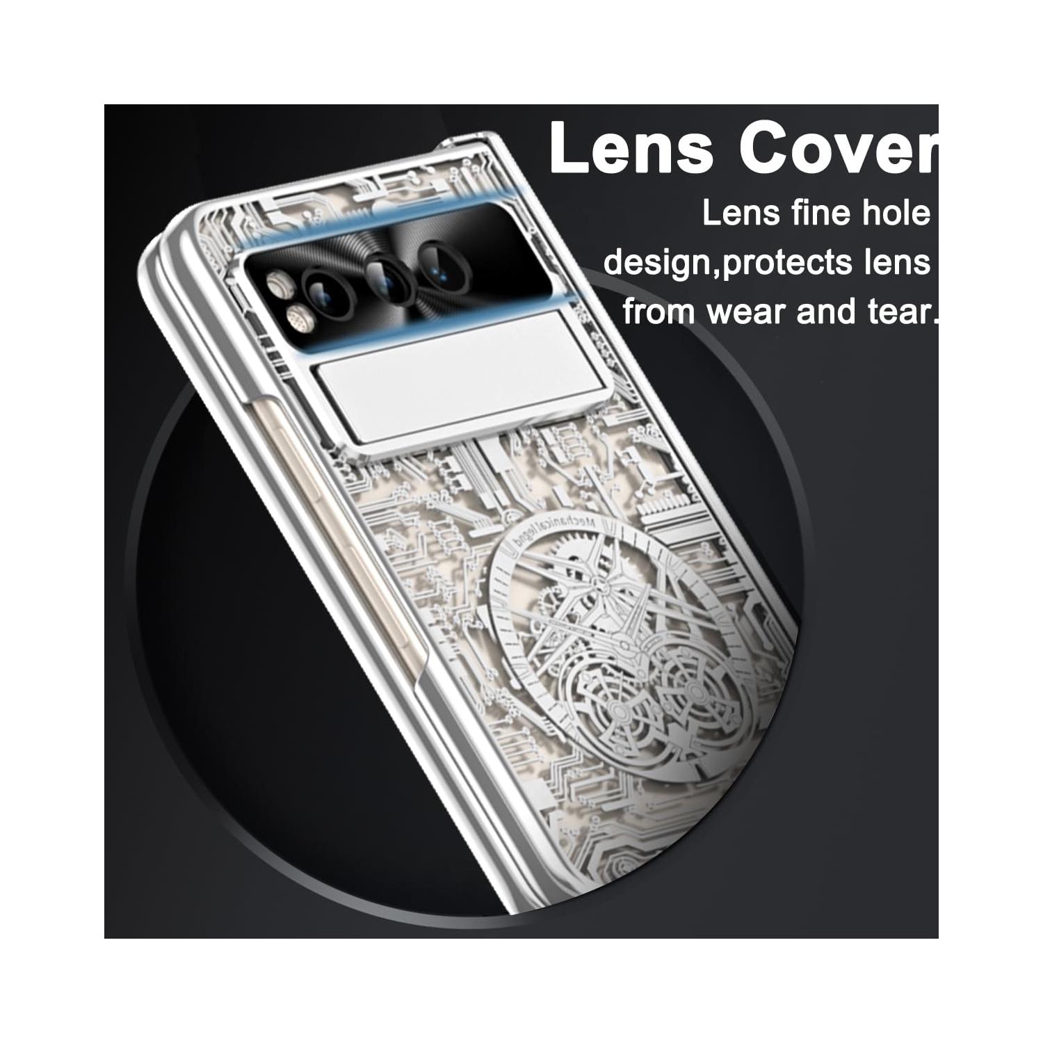 Google Pixel Fold Case, Built-in HD Sensitive Screen Protector Shockproof Hinge Protection Case for Google Pixel Fold