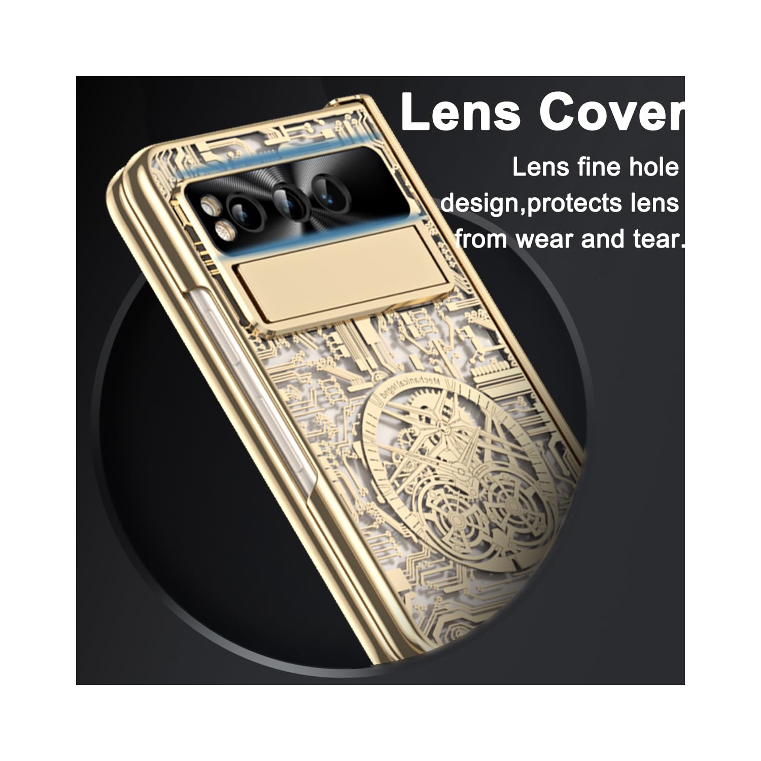 Google Pixel Fold Case, Built-in HD Sensitive Screen Protector Shockproof Hinge Protection Case for Google Pixel Fold