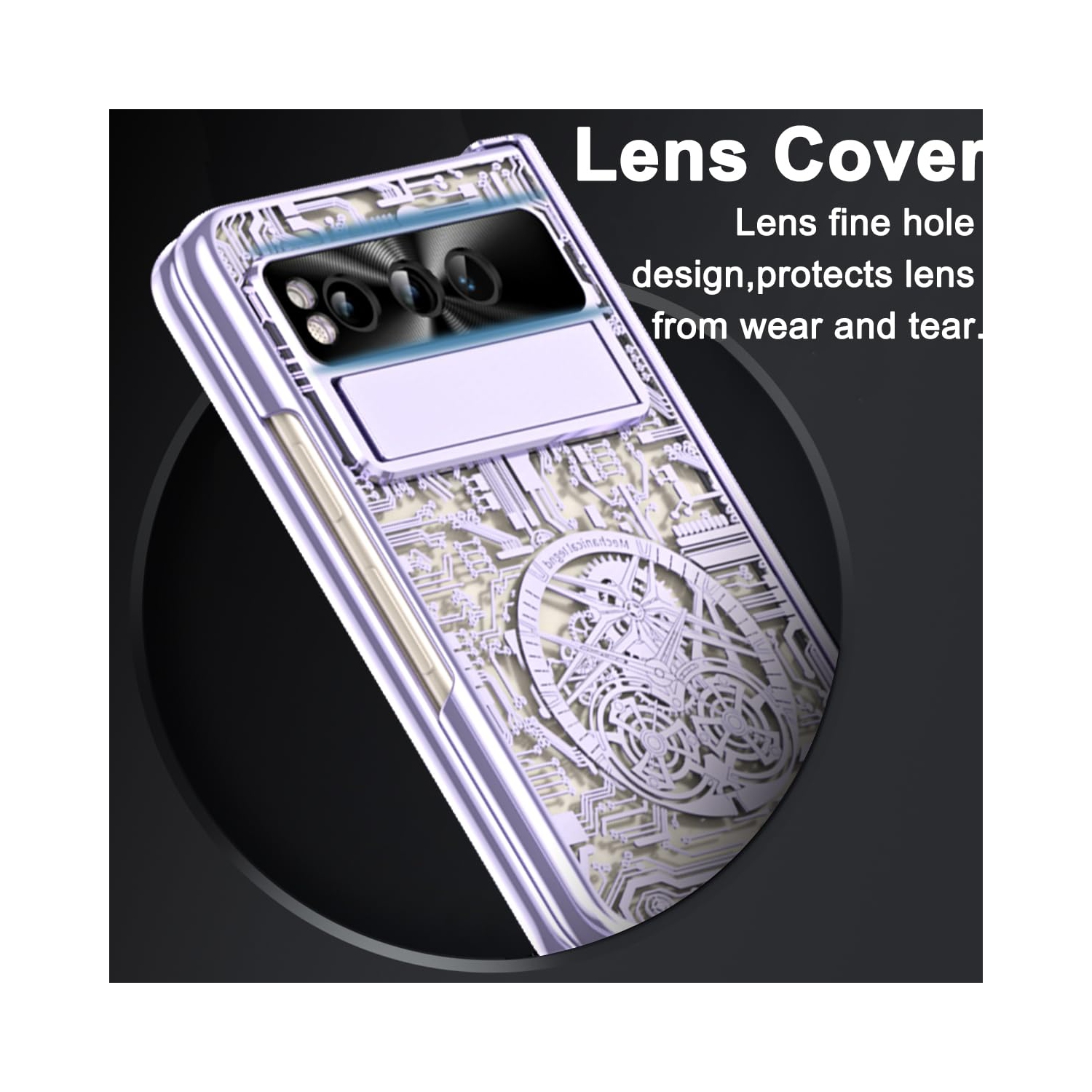 Google Pixel Fold Case, Built-in HD Sensitive Screen Protector Shockproof Hinge Protection Case for Google Pixel Fold