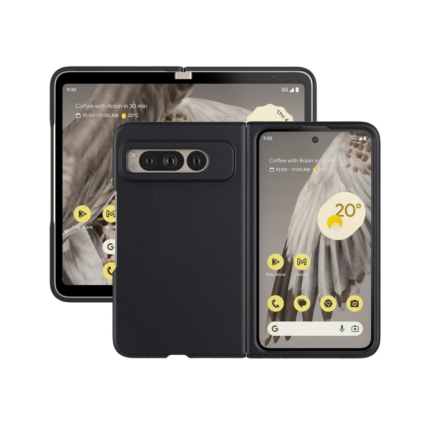 Case for Google Pixel Fold 2023,Thin Slim Fit Matte PC with Non-Slip Full-Body Protection Phone Cover for Google Pixel Fold 2023