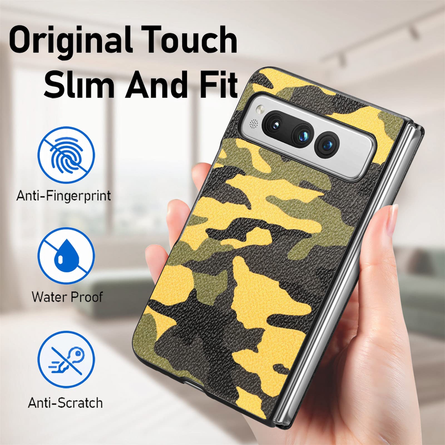 Google Pixel Fold Camo Case for Men, Military Grade Shockproof Camouflage Outdoor Phone Case Cover for Google Pixel Fold