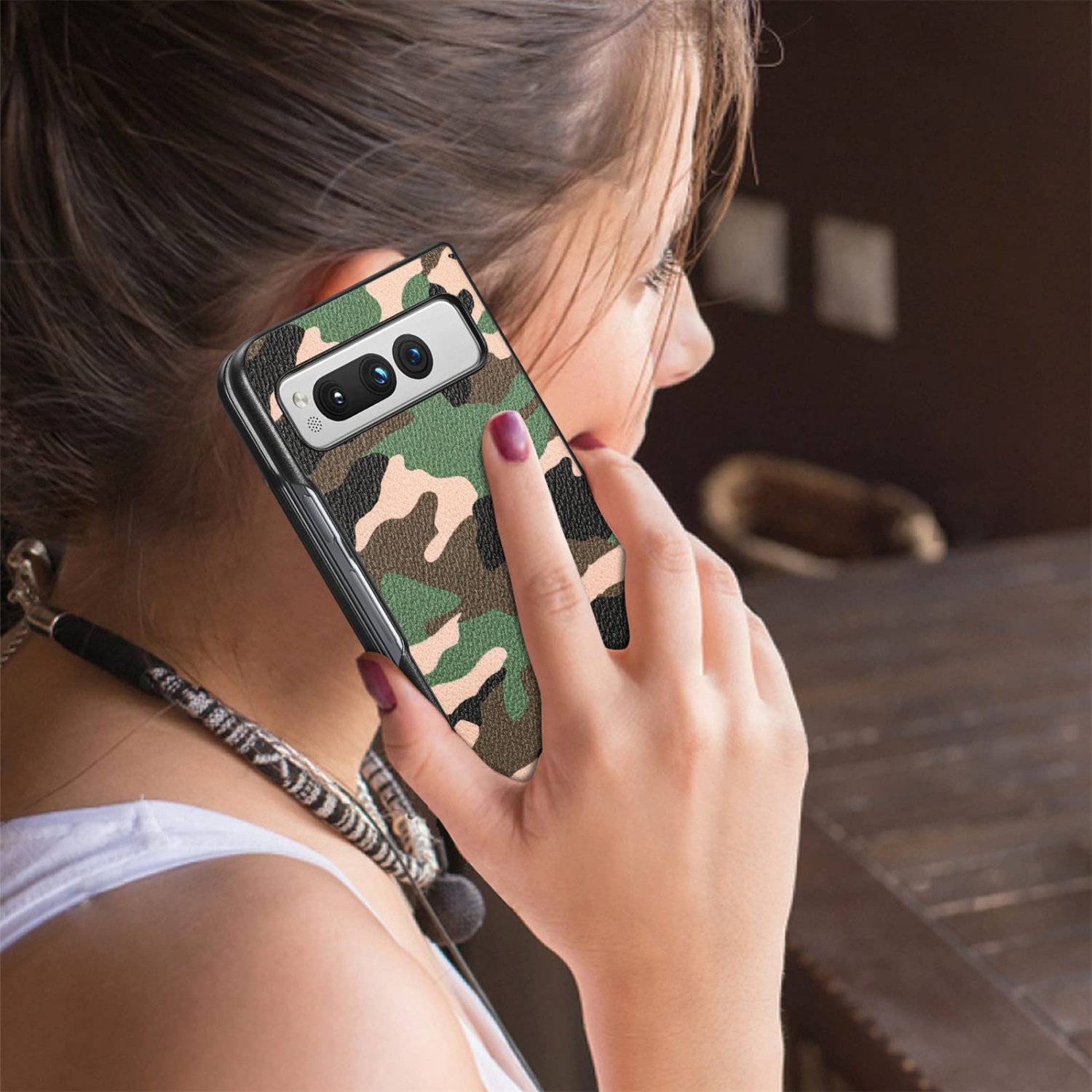 Google Pixel Fold Camo Case for Men, Military Grade Shockproof Camouflage Outdoor Phone Case Cover for Google Pixel Fold