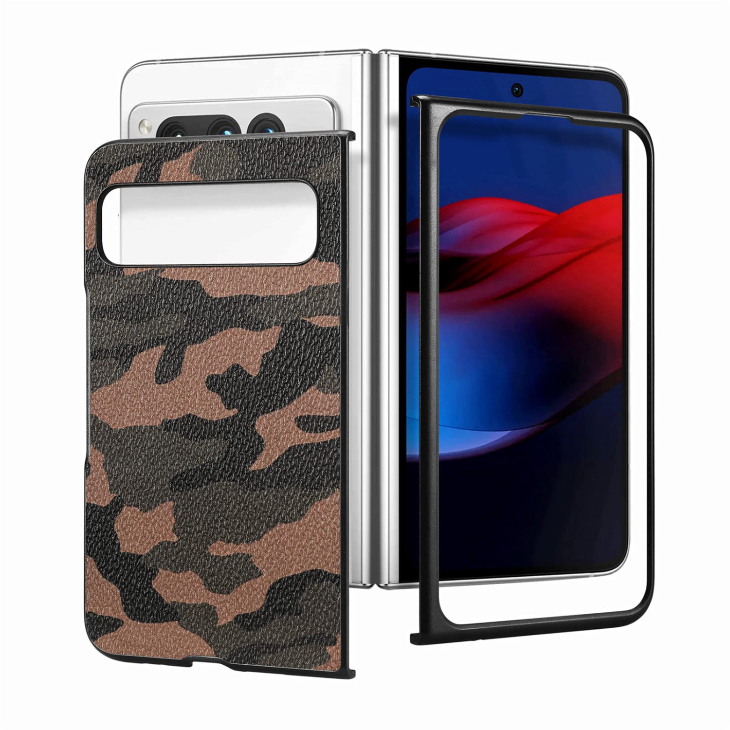 Google Pixel Fold Camo Case for Men, Military Grade Shockproof Camouflage Outdoor Phone Case Cover for Google Pixel Fold