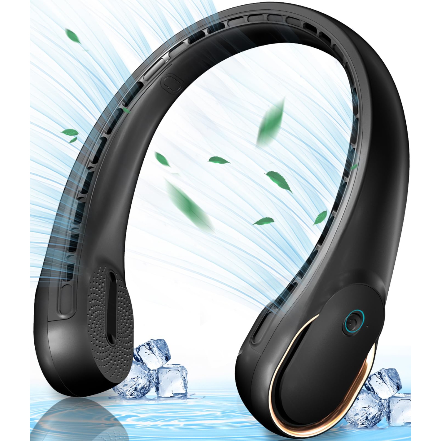 Portable Neck Fan, Personal Bladeless Neck Fans for Men, Upgraded Increase Air Volume & 4000mAh Battery, Ultra Quiet, 4-16 Hours Use Time Wearable