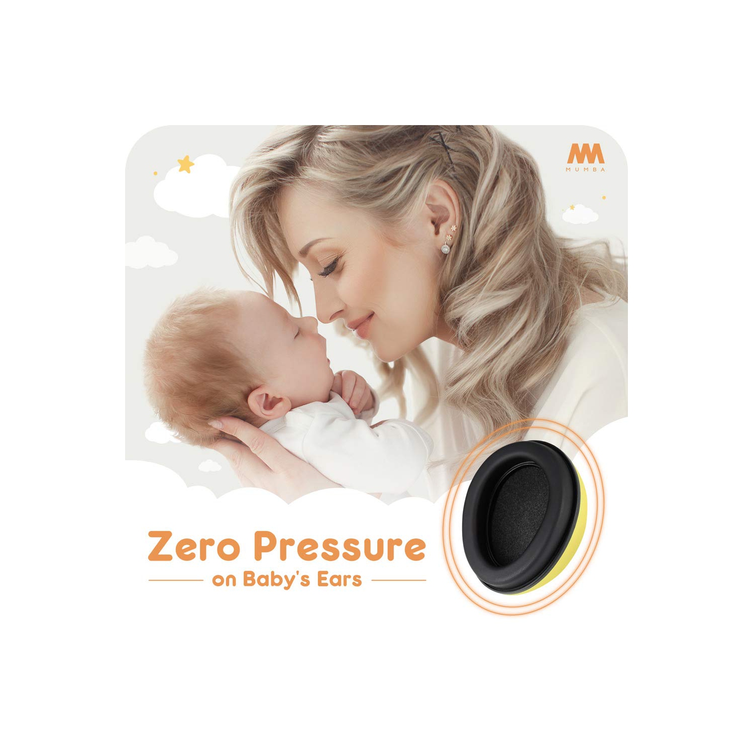 Écouteurs à suppression du bruit pour bébés et tout-petits - Casque antibruit Mumba pour bébés - 3 à 24 mois et plus