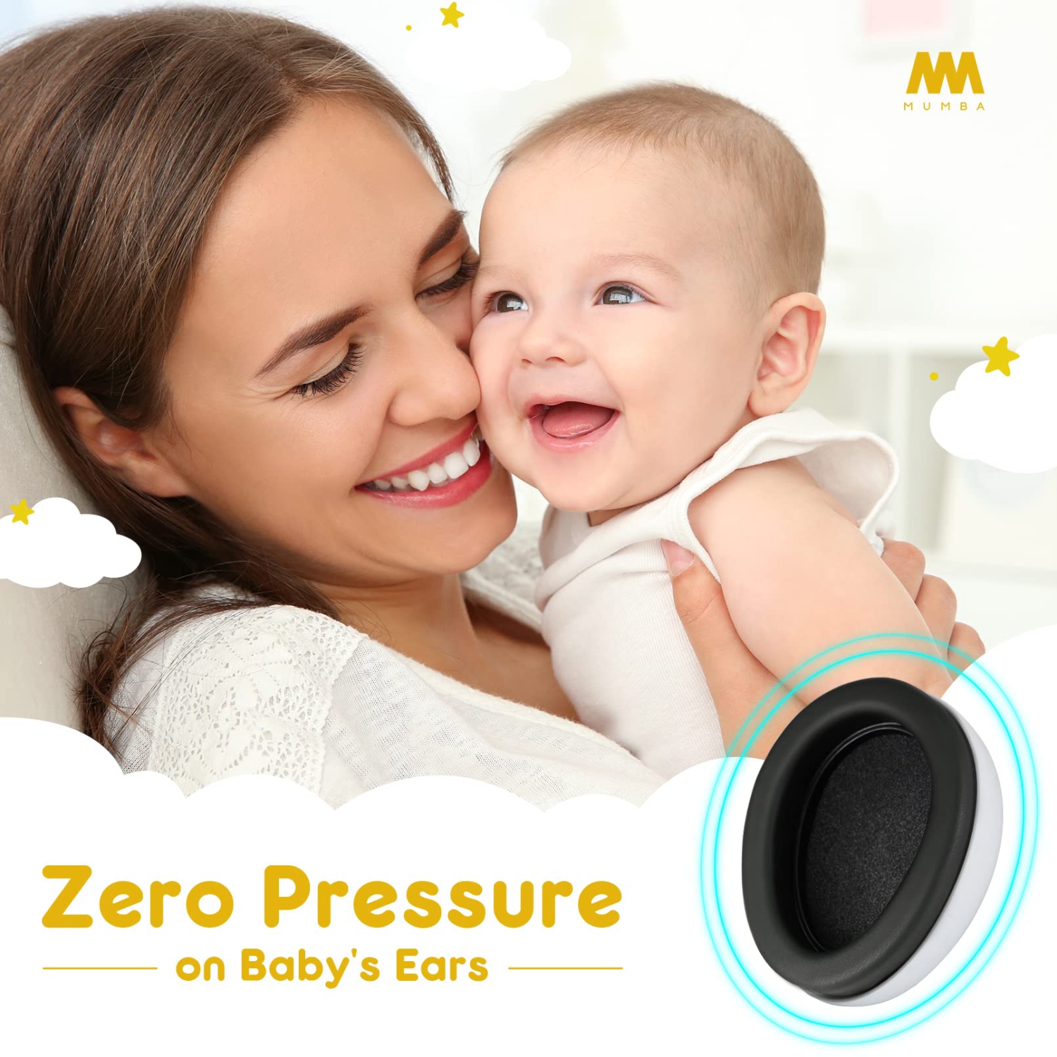 Baby Ear Protection Noise Cancelling Headphones for Babies and Toddlers - Mumba Baby Earmuffs - Ages 3-24+ Months