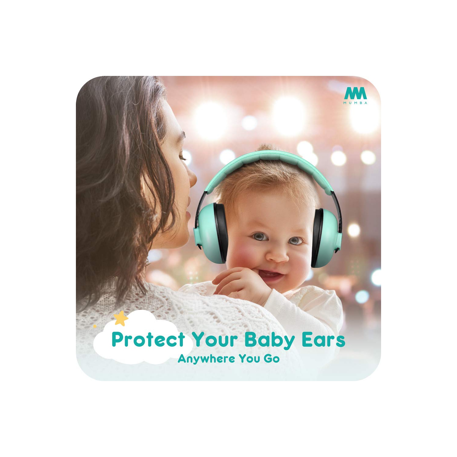 Écouteurs à suppression du bruit pour bébés et tout-petits - Casque antibruit Mumba pour bébés - 3 à 24 mois et plus