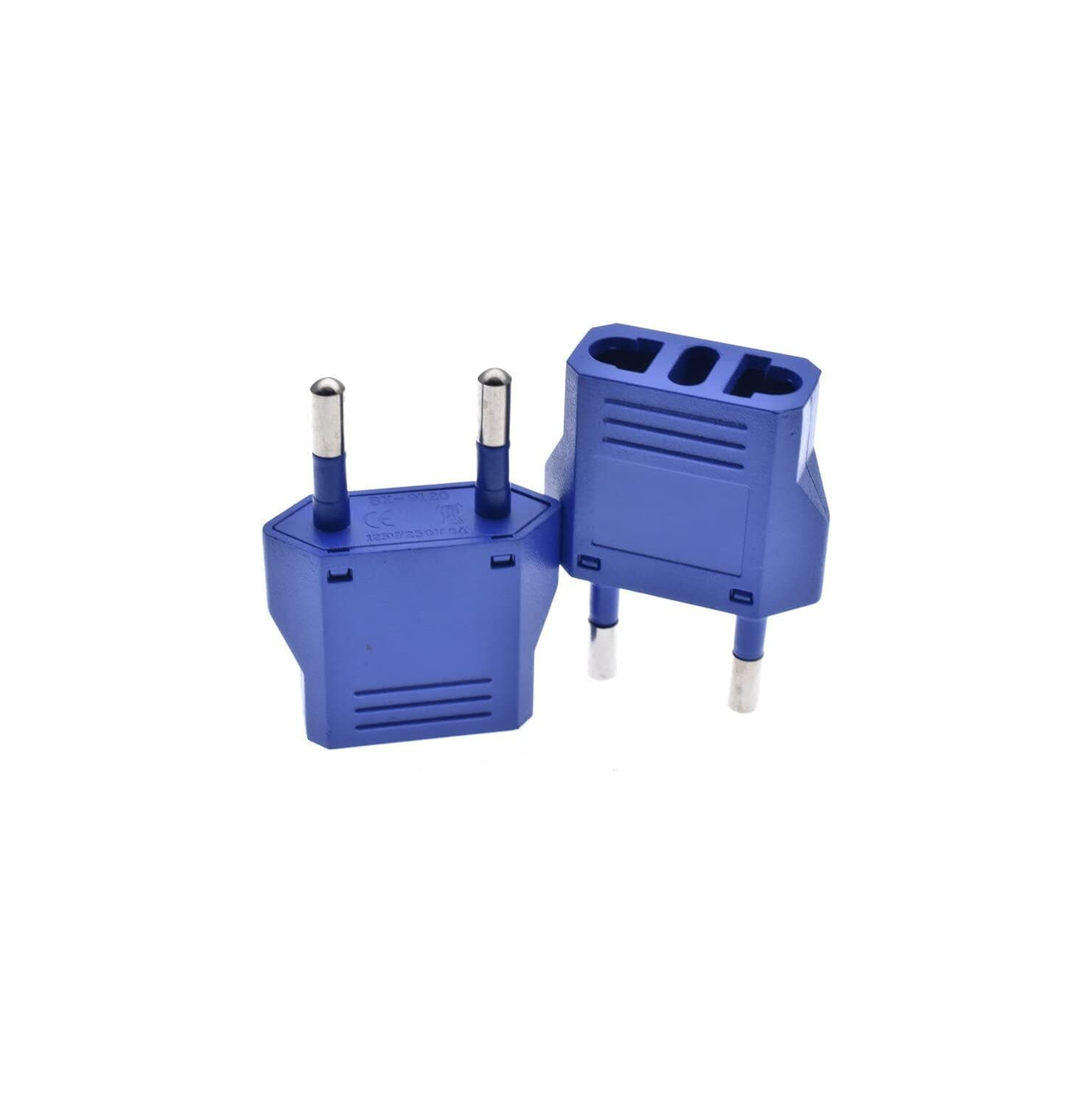 6 Pack of US/CA to European Plug Adapter Travel Power Plug Universal Power Jack Wall Plug Converter Input USA/Canada to Europe/Asia Socket