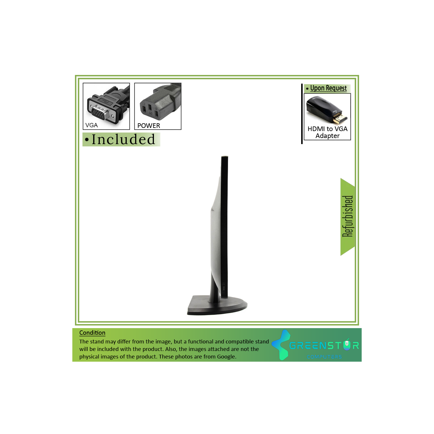 Refurbished(Good) - Lenovo ThinkVision E2323SWA 23" Widescreen 1920x1080 FHD W-LED Backlight LCD TN Panel Monitor