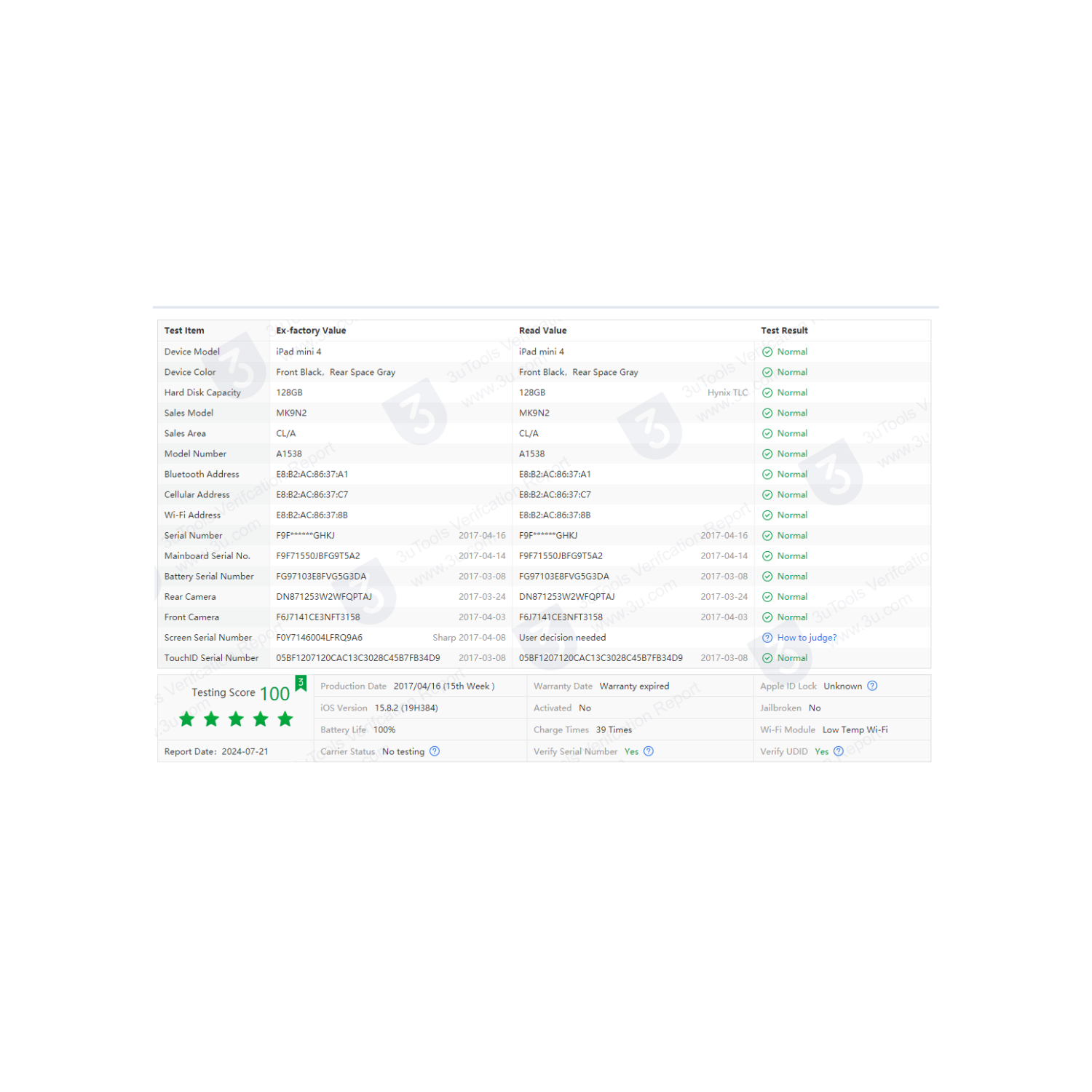 Refurbished - Apple iPad mini 4 128GB With Wi-Fi - Space Grey