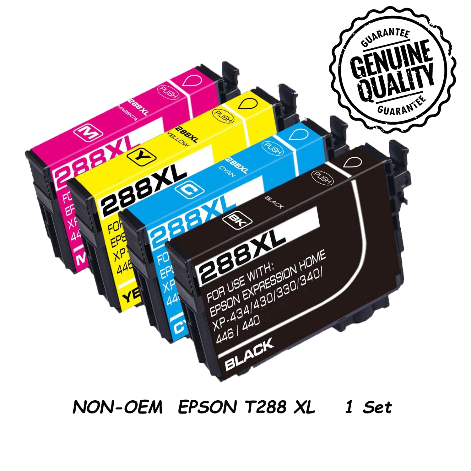 1Set Compatible Ink Cartridge Replacement for Epson T288 Epson T288XL to use with Expression Home XP-440 XP-446 XP-330 XP-340 XP-430 XP-434 Printer