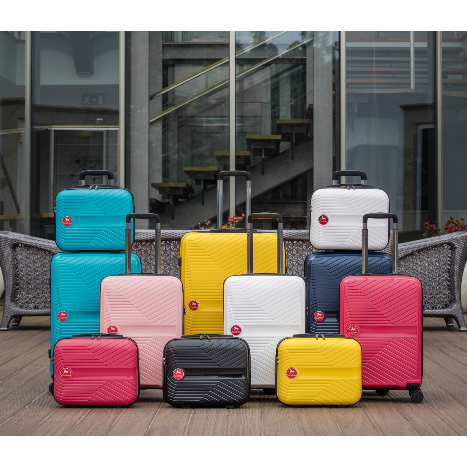 Ensemble de 4 valises rigides colorées Cavalinho - Blanc (68020004)