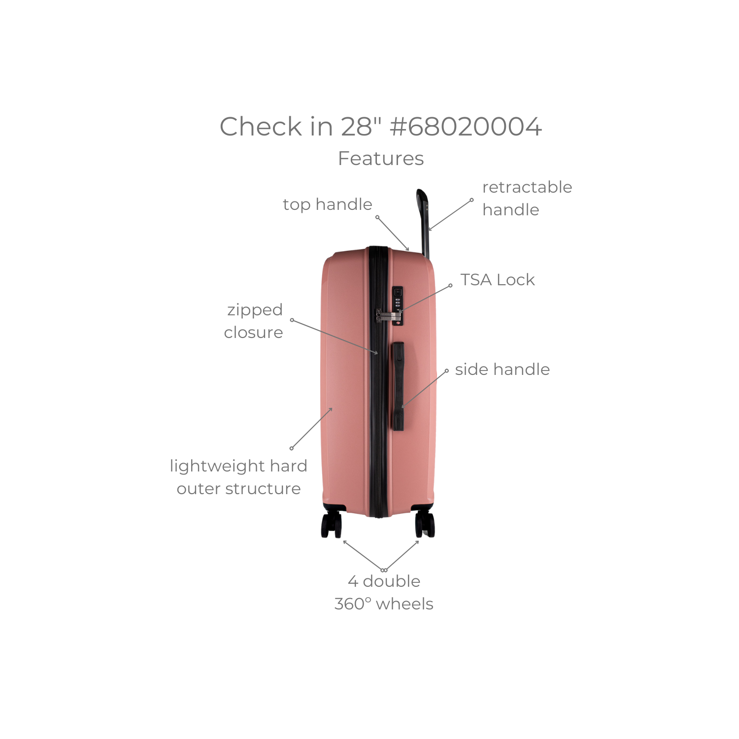 Ensemble de 4 valises rigides colorées Cavalinho - Blanc (68020004)