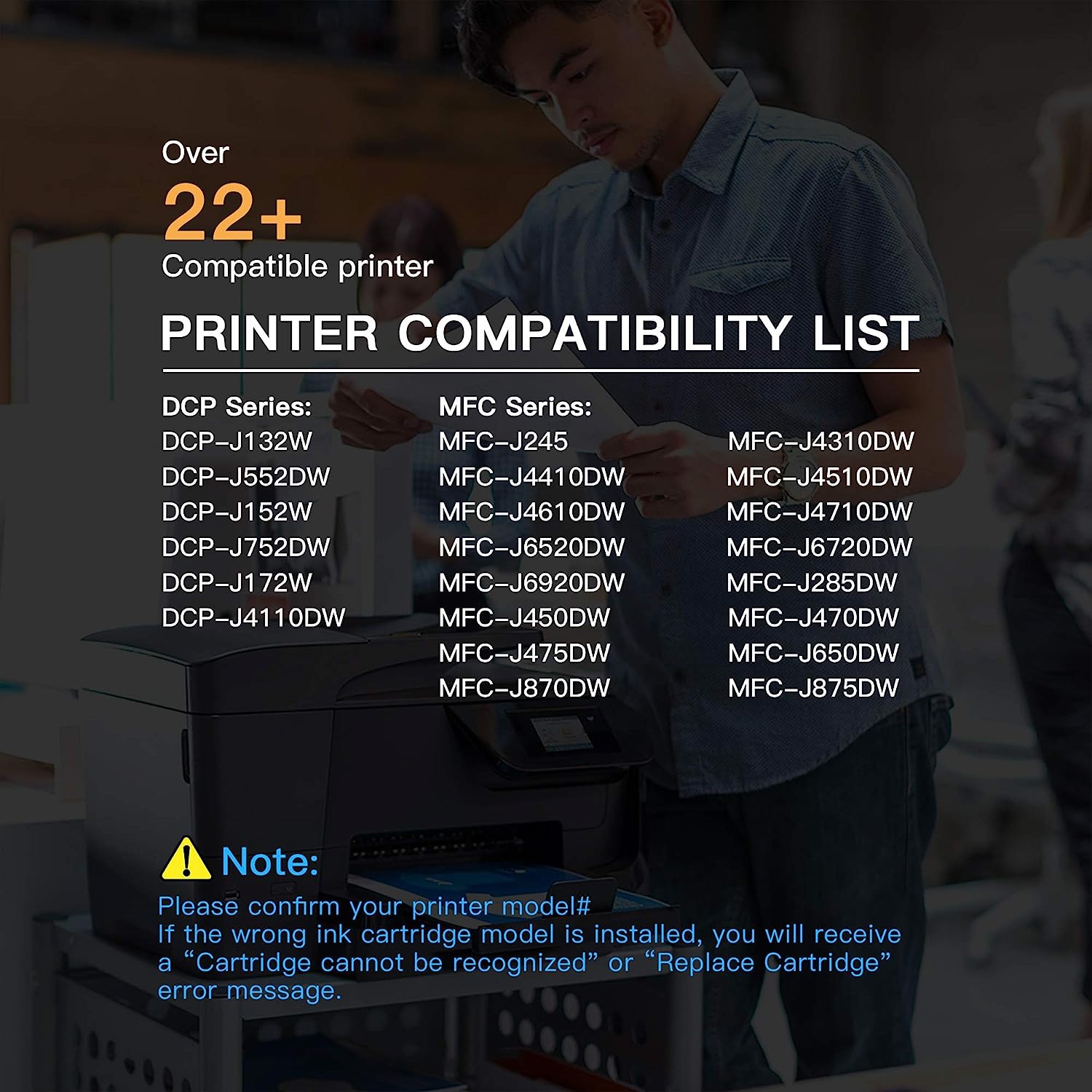 Remplacement compatible 1 ensemble et 1BK pour cartouche d'encre Brother LC103XL LC-103 LC-103XL Brother MFC J870DW J450DW J470DW J650DW J4410DW