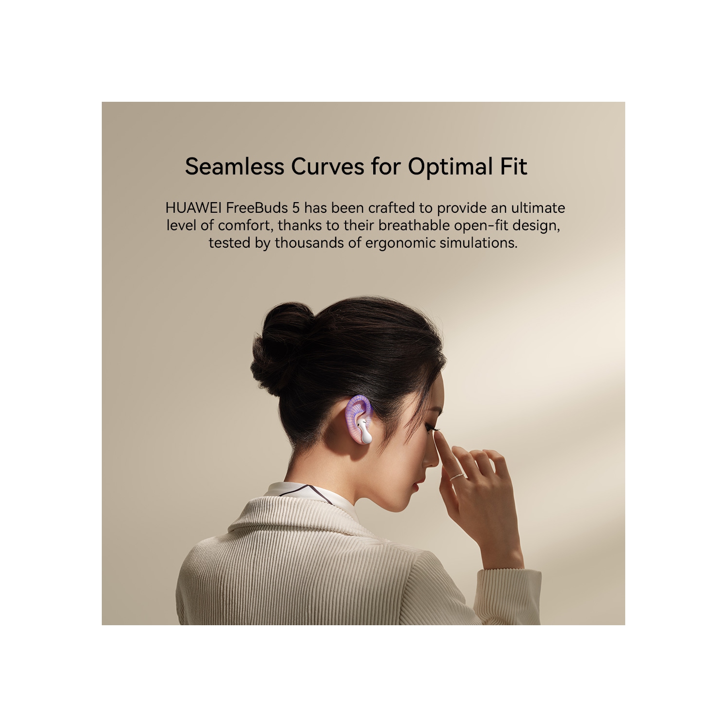 HUAWEI FreeBuds 5 Wireless Earbuds - Bluetooth Earphones with Noise Cancelling, Curved In Ear with Optimal Fit, Long Battery Life, Water Resistant,