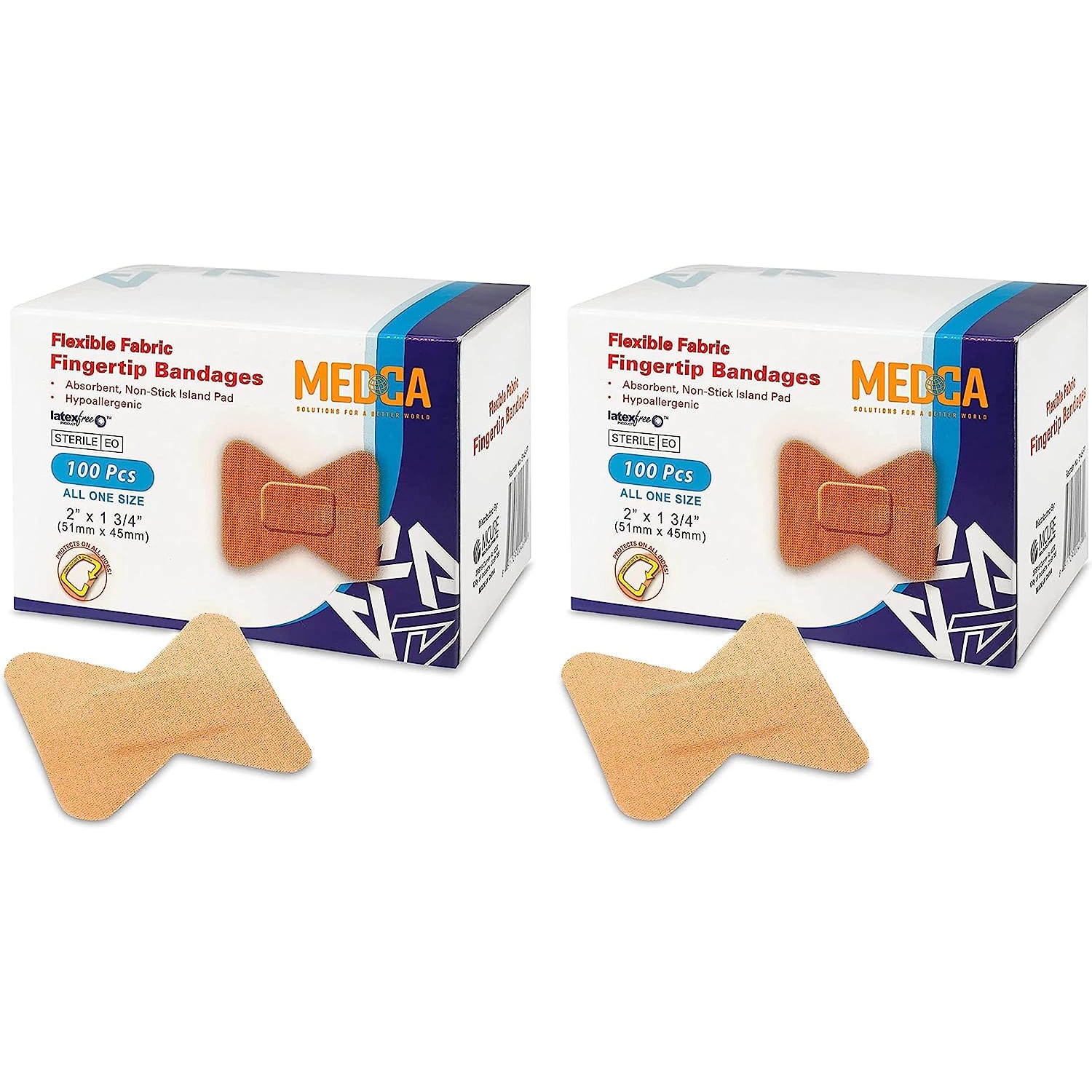Flexible Fabric Bandages - Flex Fabric Adhesive Bandages Finger-Tip Bandages for Finger Care&nbsp;and to Protect Wounds from Infection -