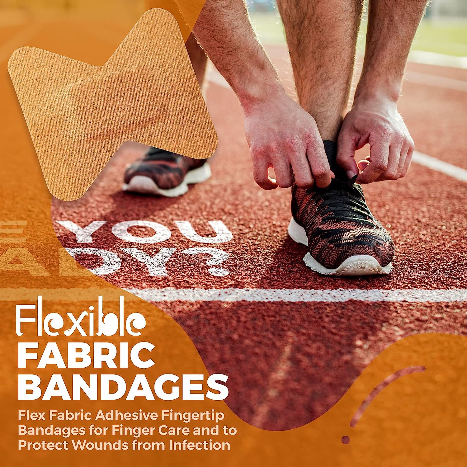 Flexible Fabric Bandages - Flex Fabric Adhesive Bandages Finger-Tip Bandages for Finger Care&nbsp;and to Protect Wounds from Infection -