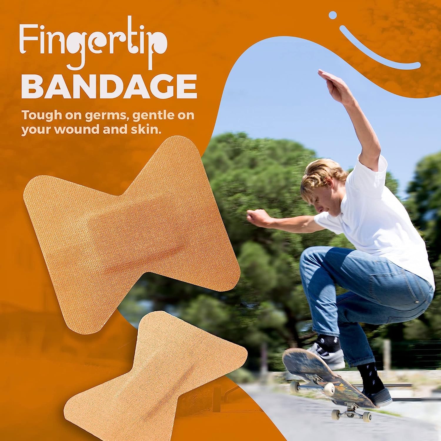 Flexible Fabric Bandages - Flex Fabric Adhesive Bandages Finger-Tip Bandages for Finger Care&nbsp;and to Protect Wounds from Infection -