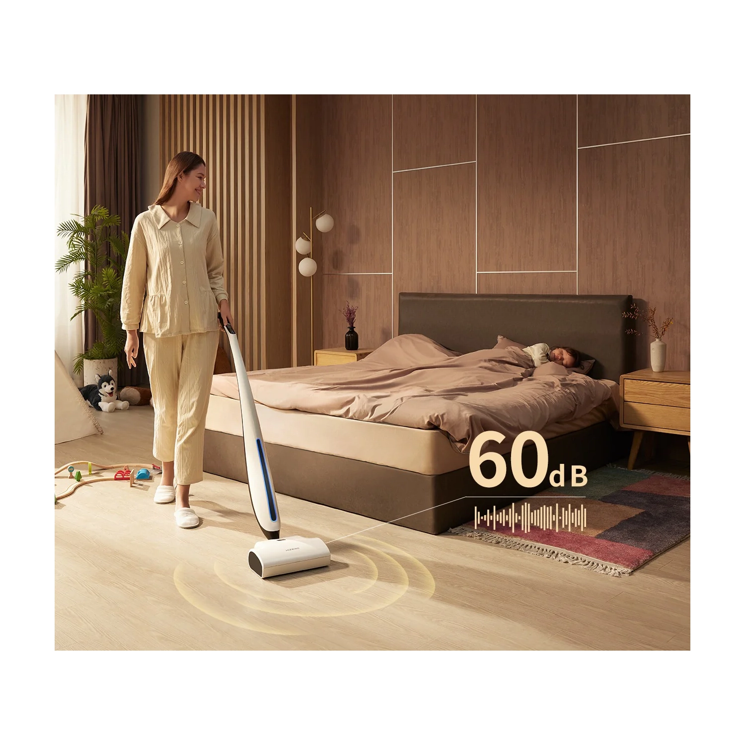 HIZERO Bionic Hard Floor Cleaner,Lightweight Cordless Wet Dry Electric Mop, Quiet Stick Hardwood Floors Cleaners, No Suction As Vacuums, Sweep Mop