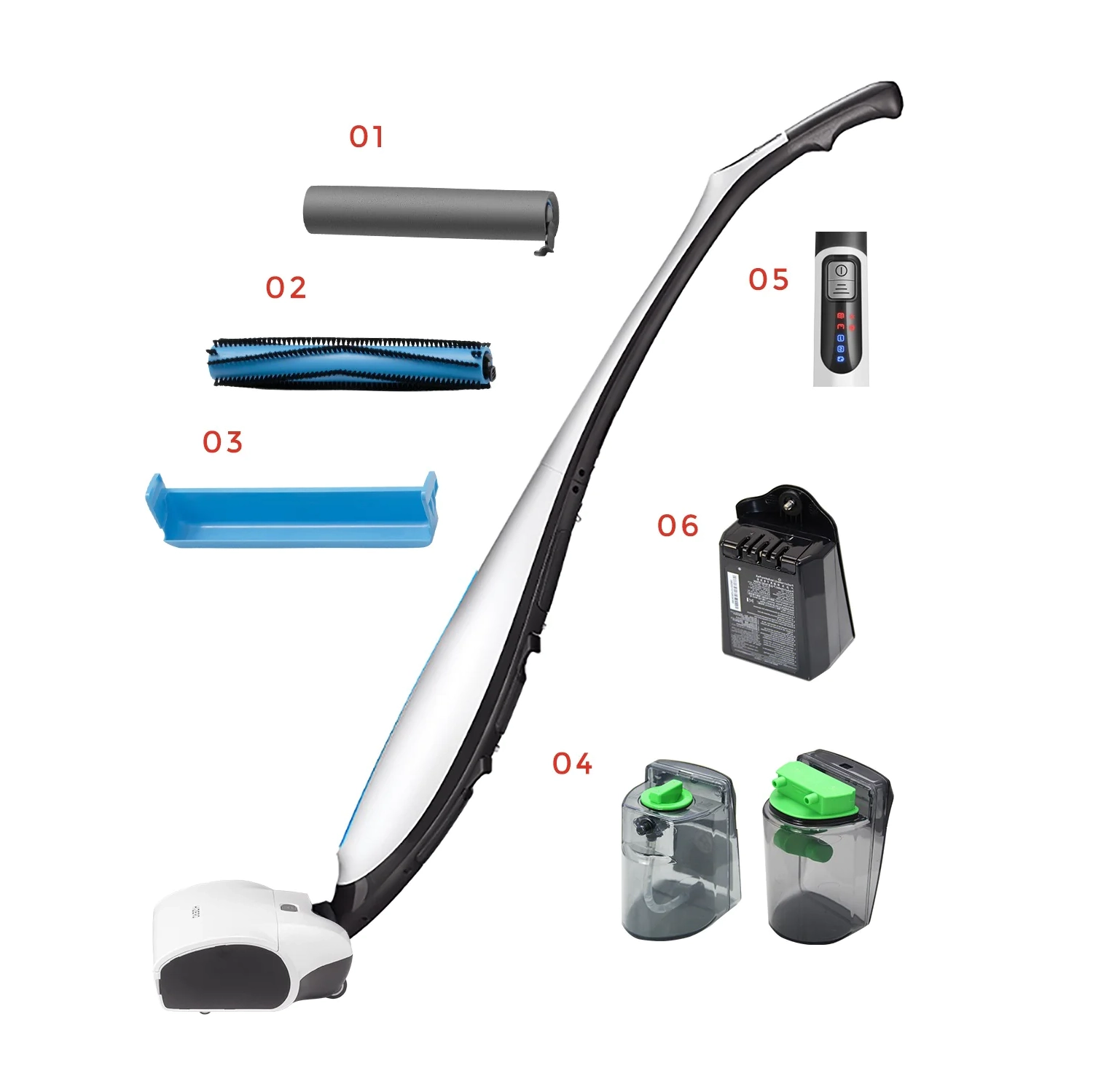 HIZERO Bionic Hard Floor Cleaner,Lightweight Cordless Wet Dry Electric Mop, Quiet Stick Hardwood Floors Cleaners, No Suction As Vacuums, Sweep Mop