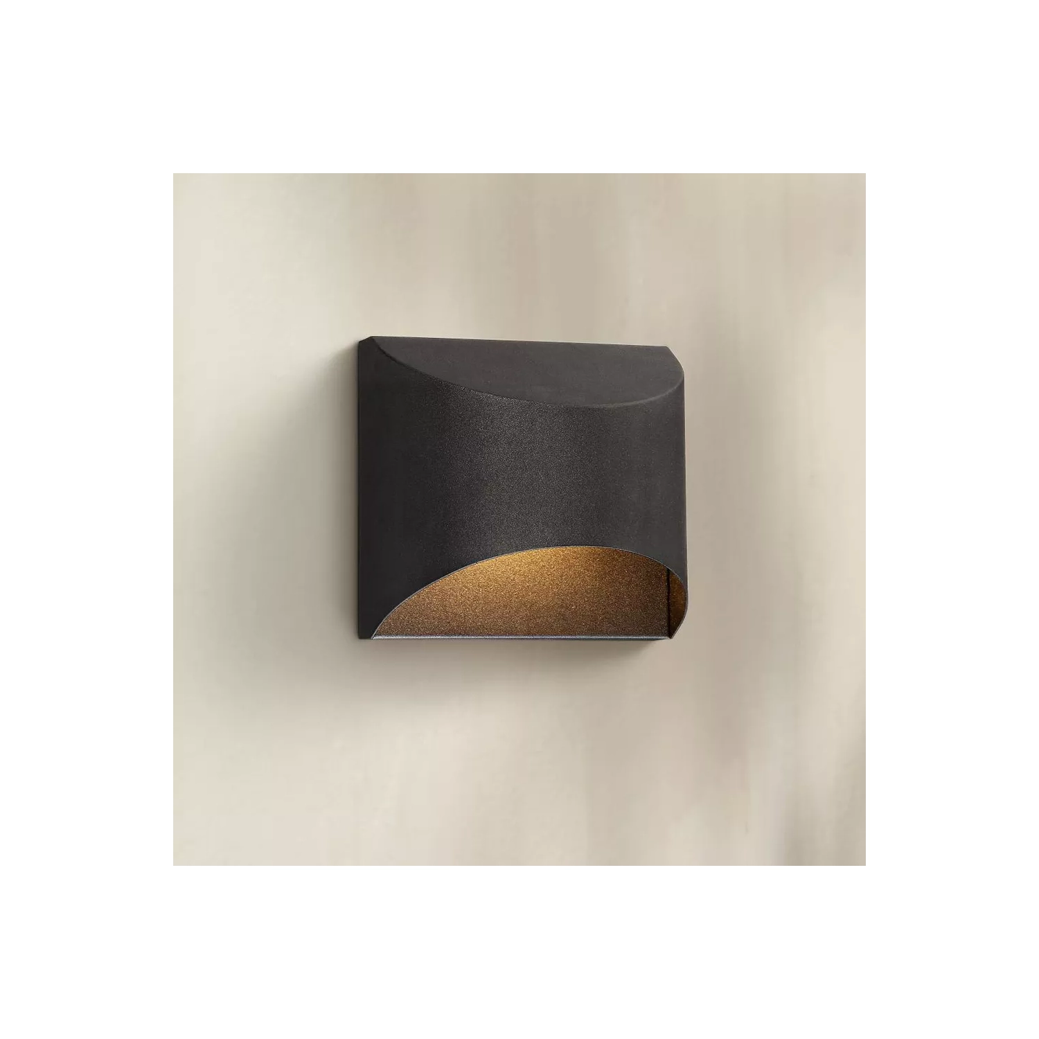 Ratner – Luminaire mural extérieur moderne à DEL noir ciel foncé 5 1/2 po pour terrasse extérieure de terrasse de la grange