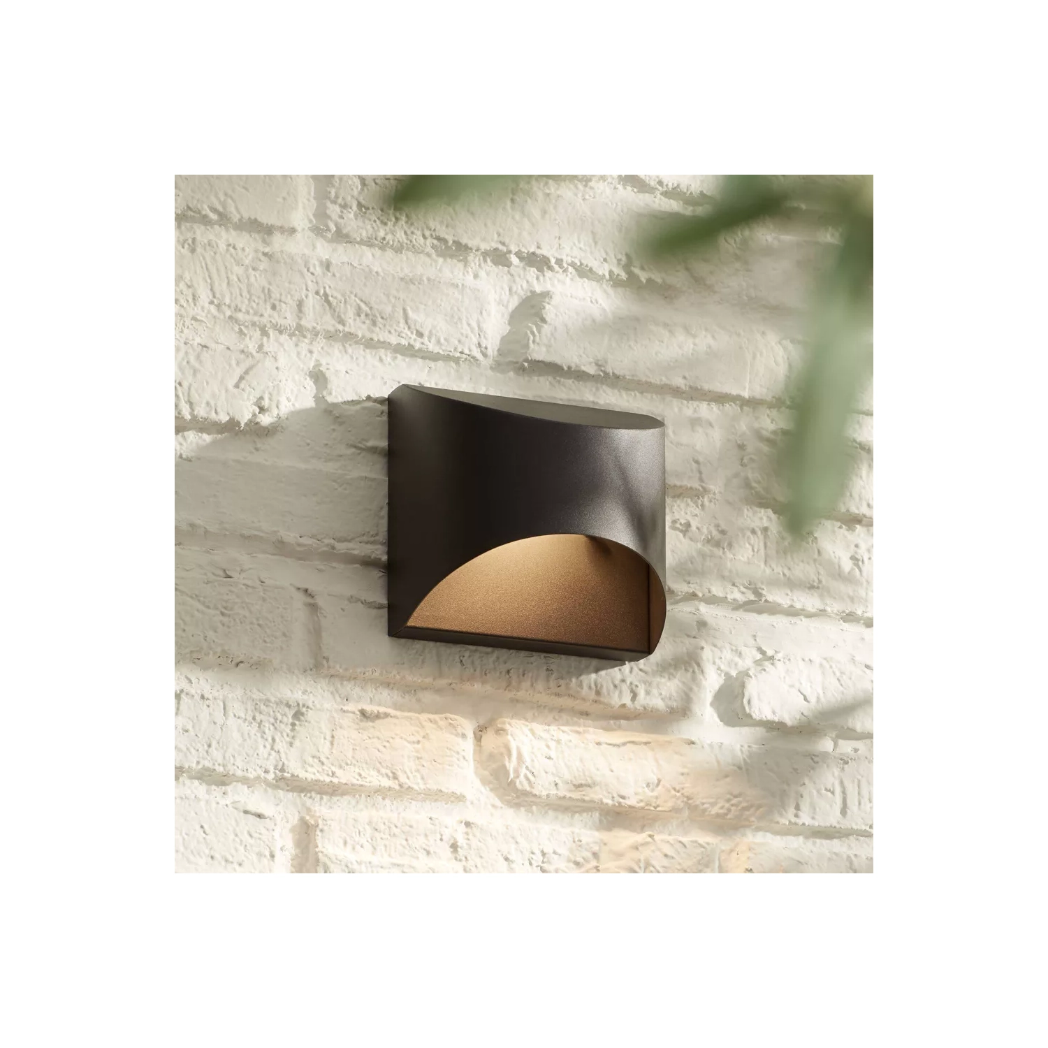 Ratner – Luminaire mural extérieur moderne à DEL noir ciel foncé 5 1/2 po pour terrasse extérieure de terrasse de la grange