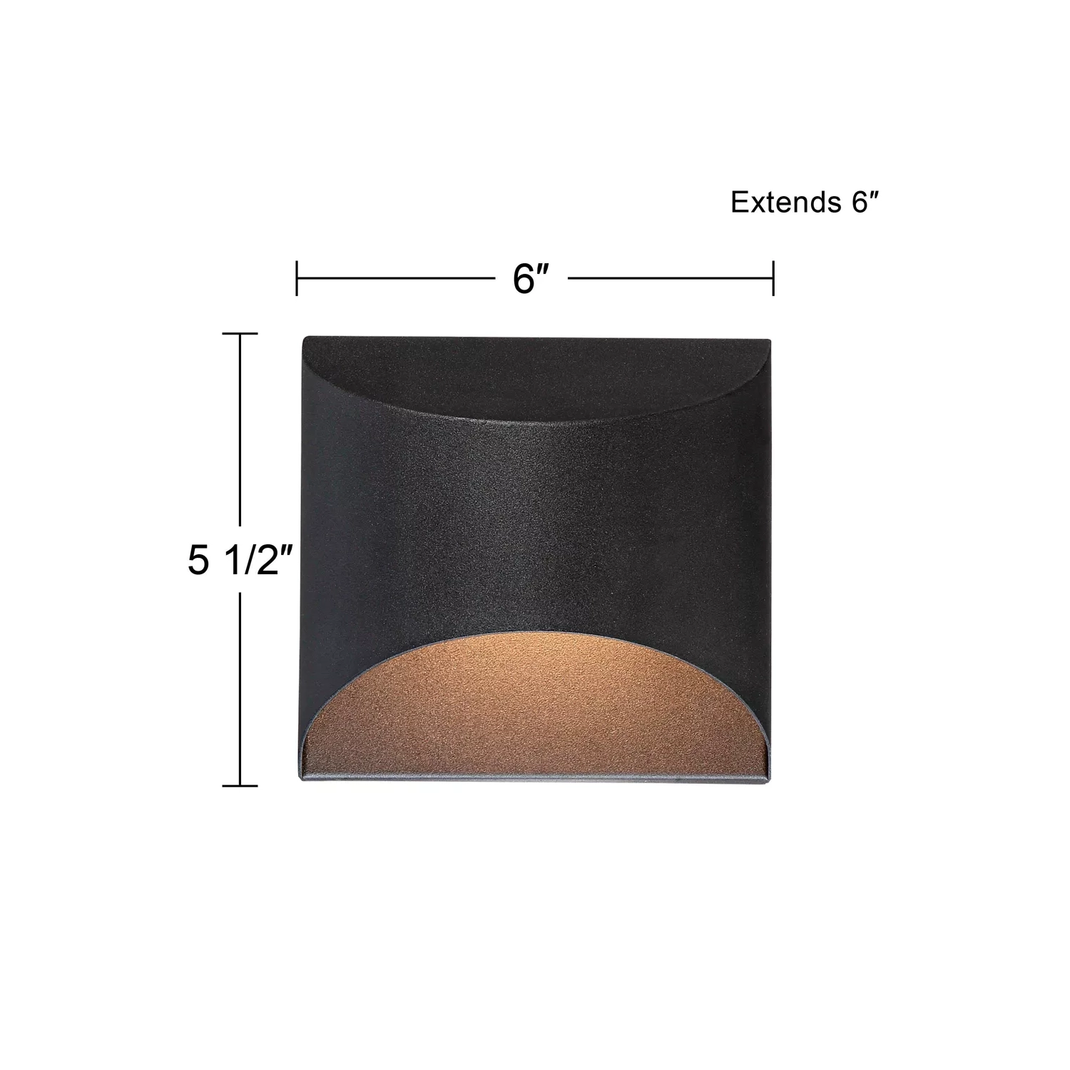 Ratner – Luminaire mural extérieur moderne à DEL noir ciel foncé 5 1/2 po pour terrasse extérieure de terrasse de la grange