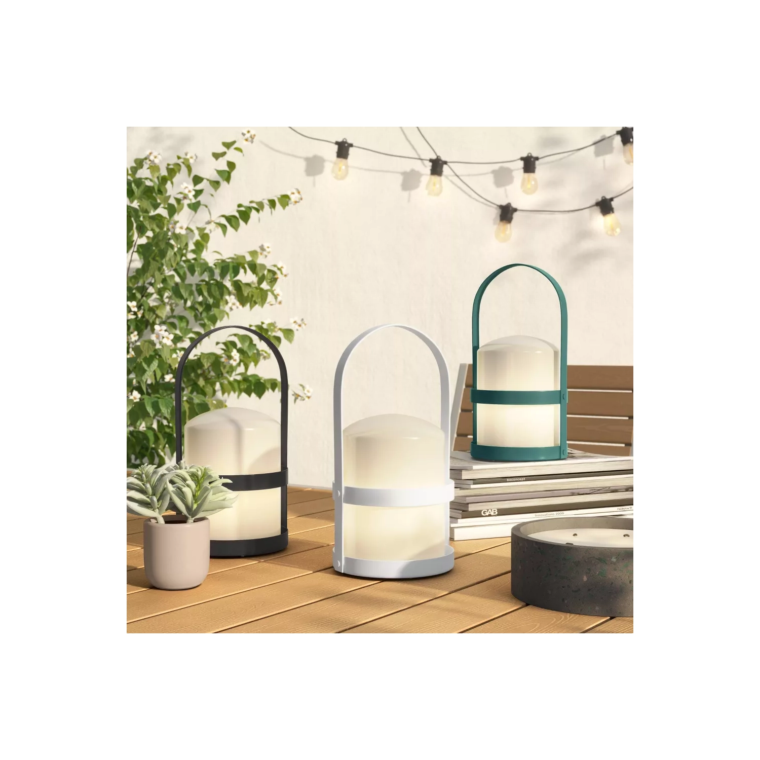 Lanterne d'extérieur Silo avec poignée