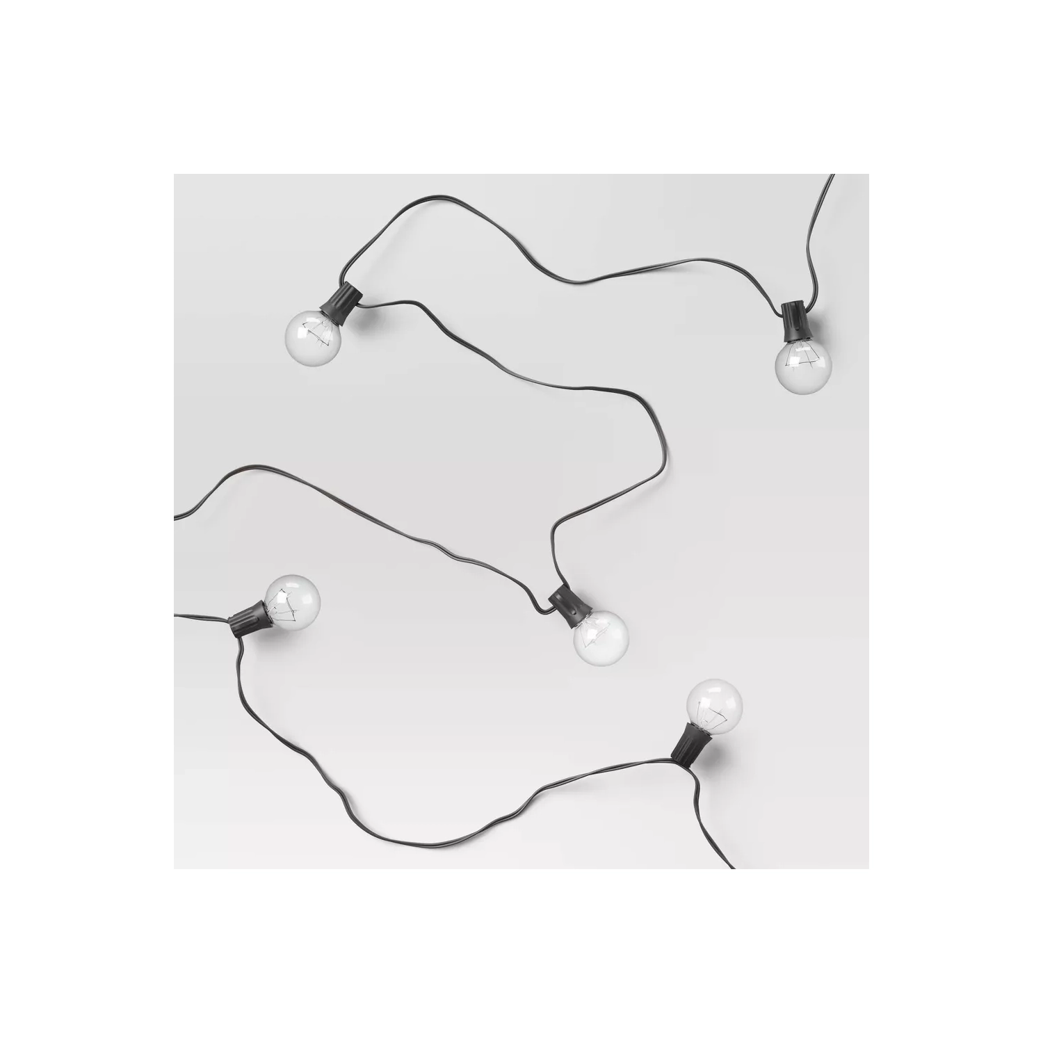 20ct Incandescent Outdoor String Lights G40 Clear Bulbs