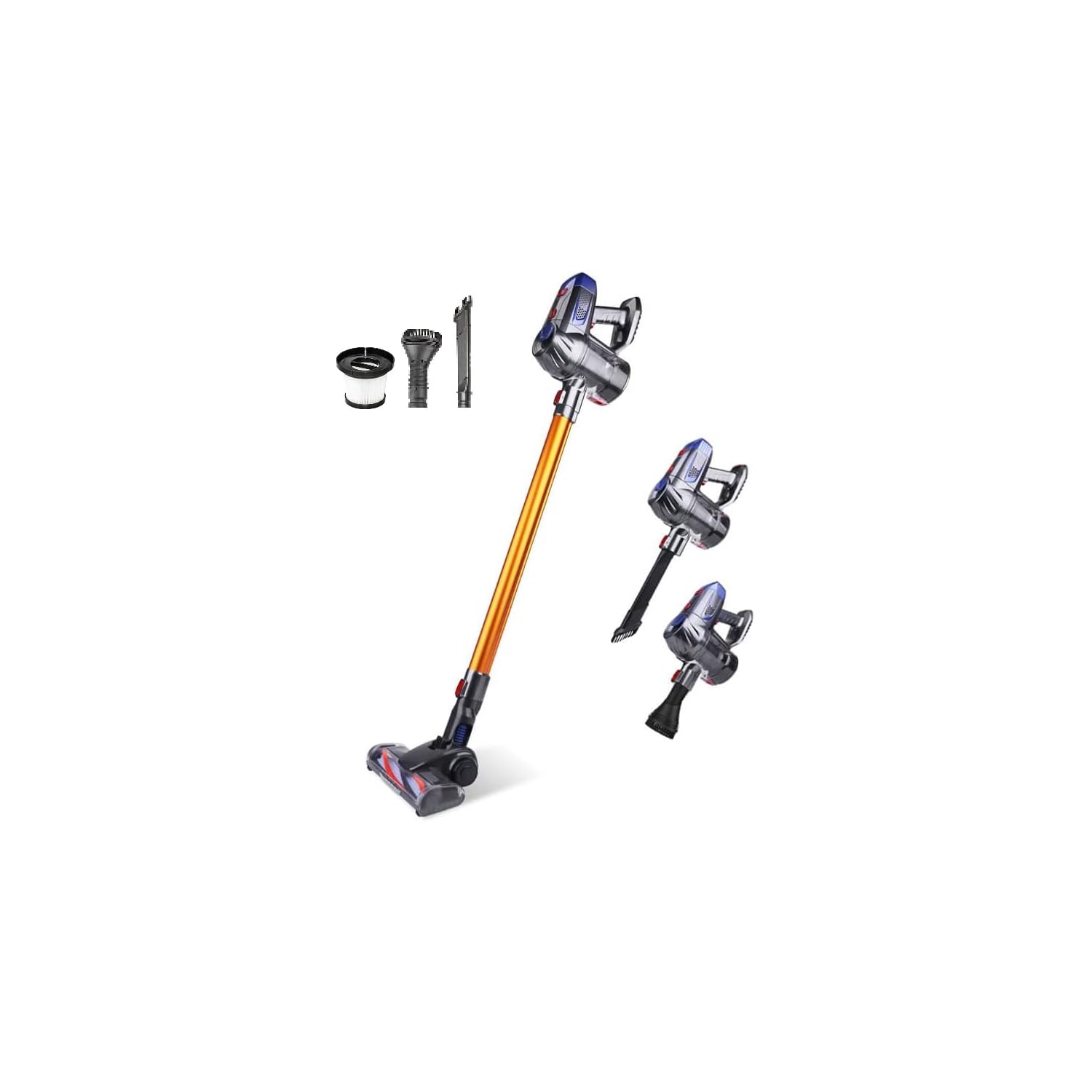 Clean Plus Powerful Cordless Stick Vacuum - Black and silver