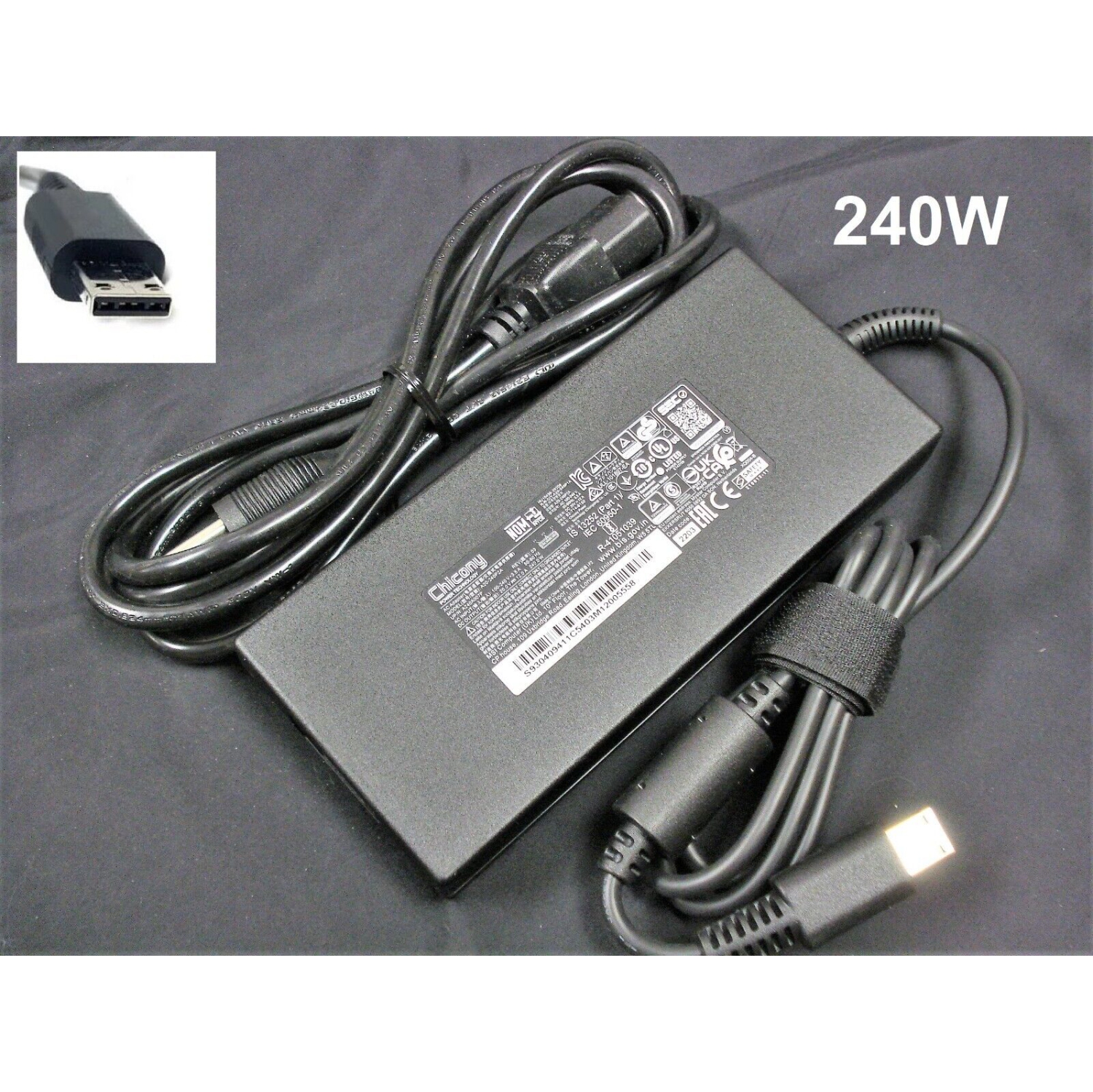 New Genuine MSI GE66 GE76 GE77 Vector GP76 WE76 AC Adapter Charger 240W