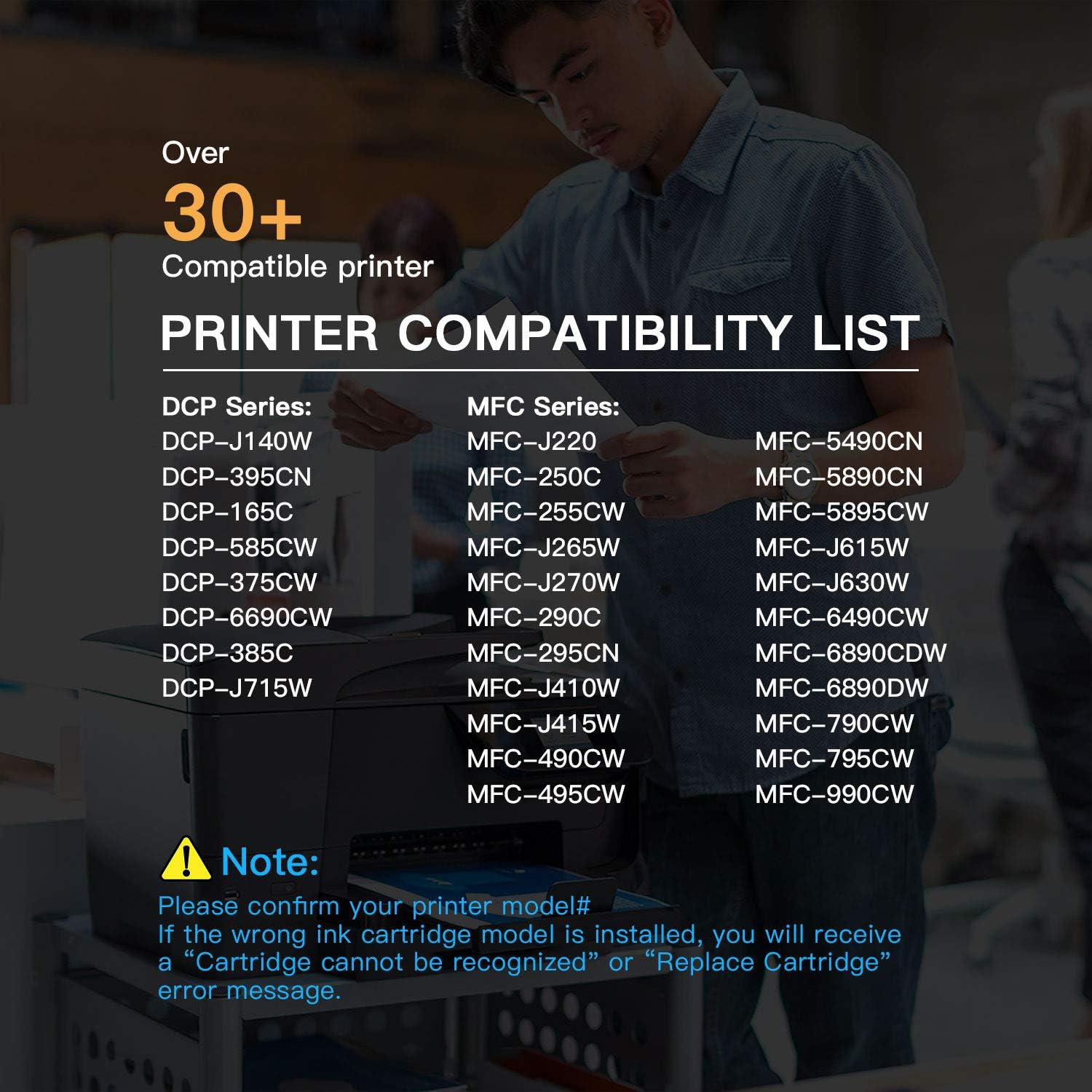 Remplacement de la cartouche d'encre Brother LC65XL LC-65 Haut rendement de l'encre Brother LC61 LC-61 LC65 - Imprimante DCP-385C MFC-250C DCP-395CN