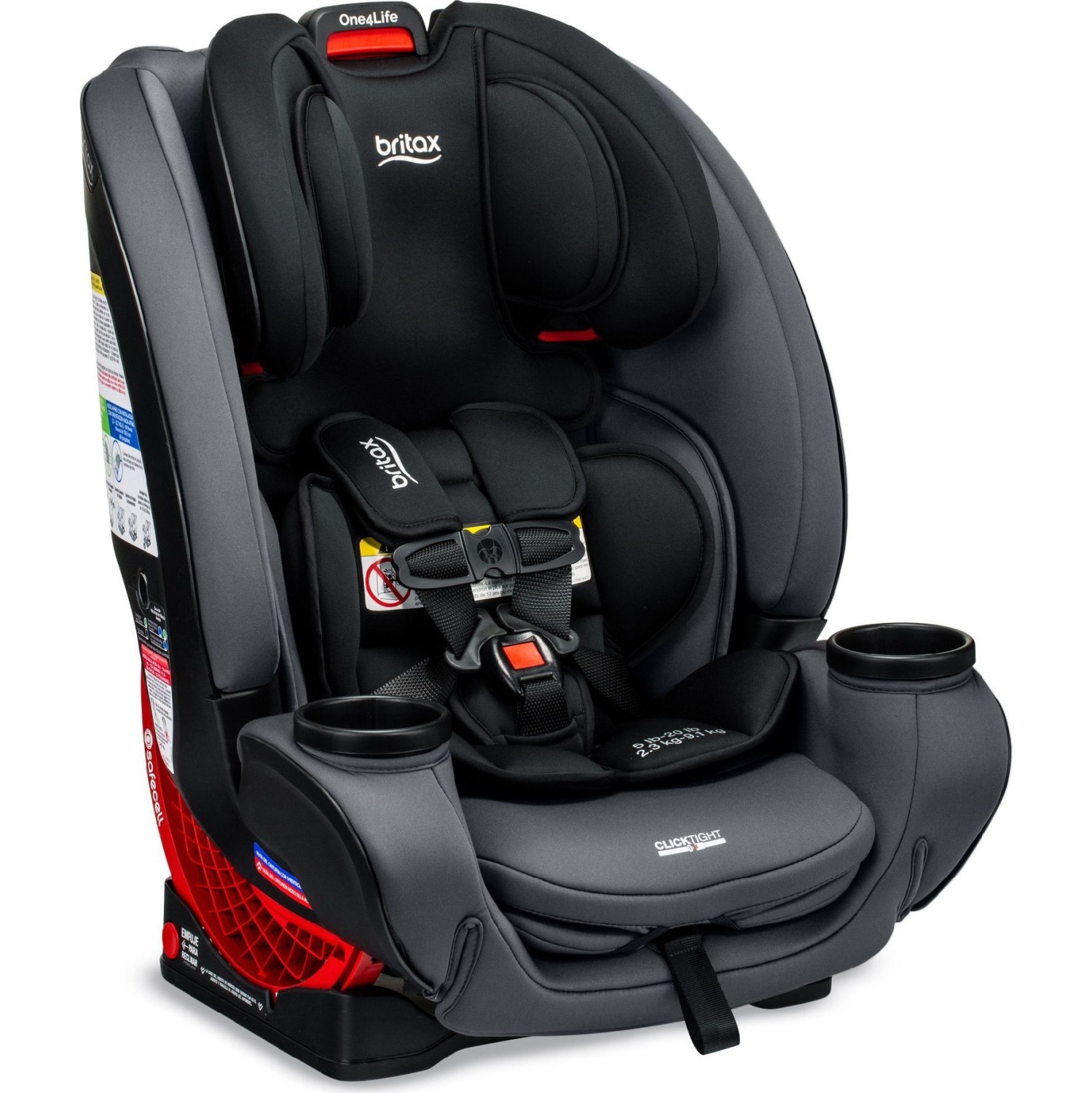 Siège d'auto convertible tout-en-un ClickTight One4Life de Britax - Onyx Stone