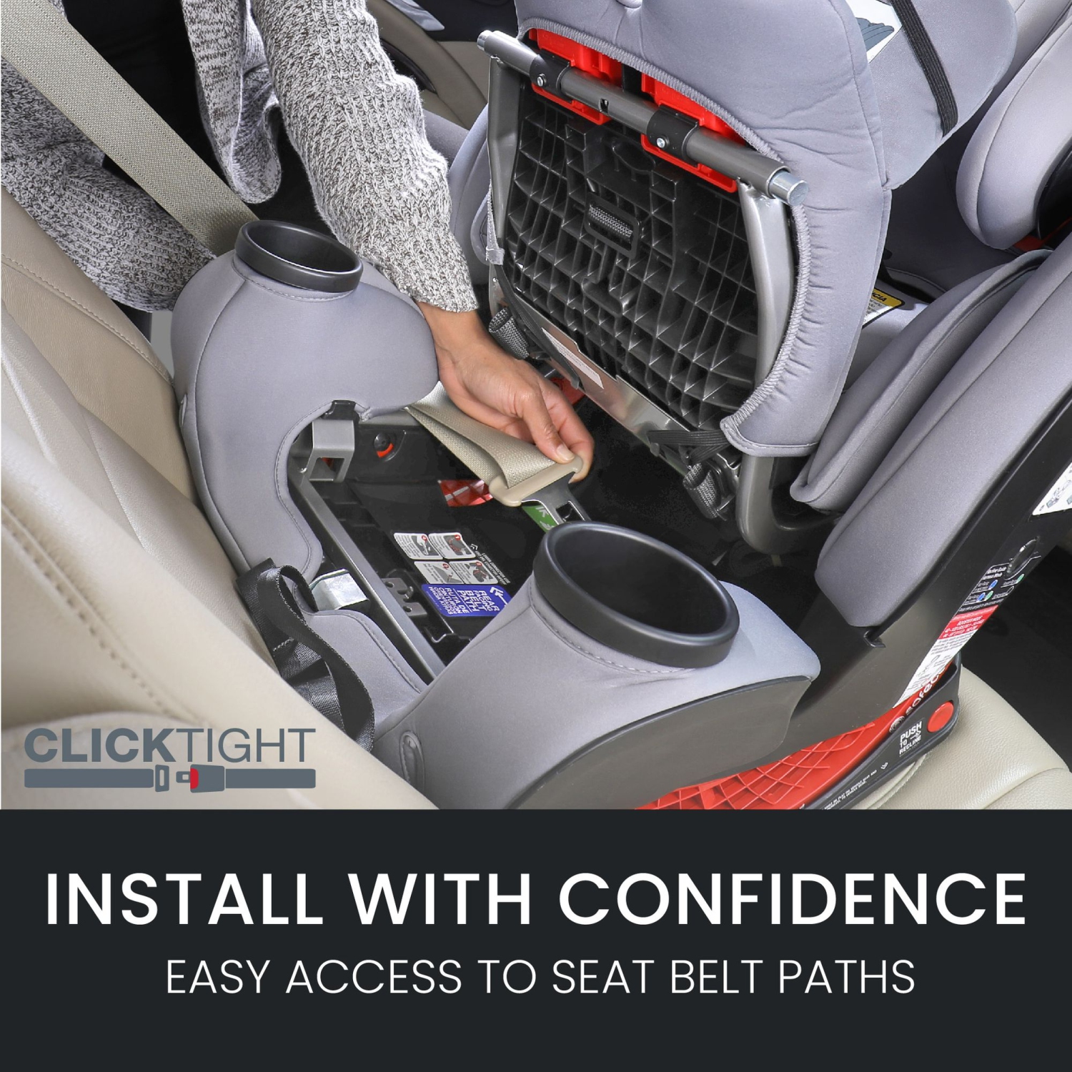 Siège d'auto convertible tout-en-un ClickTight One4Life de Britax - Onyx Stone