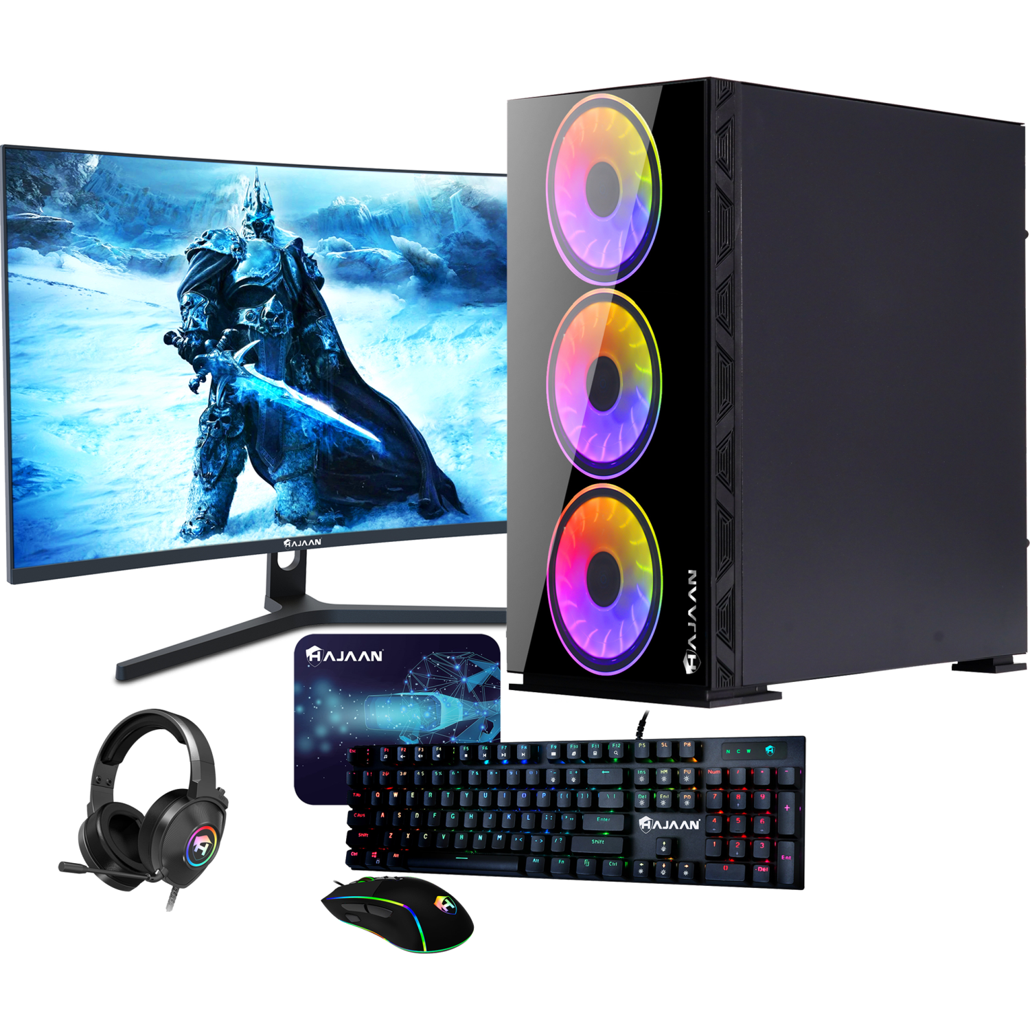 Refurbished (Excellent) Gaming PC Desktop Tower with 24″ Gaming Monitor, Intel Core i7 3.6GHz, GeForce GTX 1660 Super 6G GDDR6, 32GB RAM 1TB SSD, RGB Keyboard Mouse, ACWiFi, W10P64