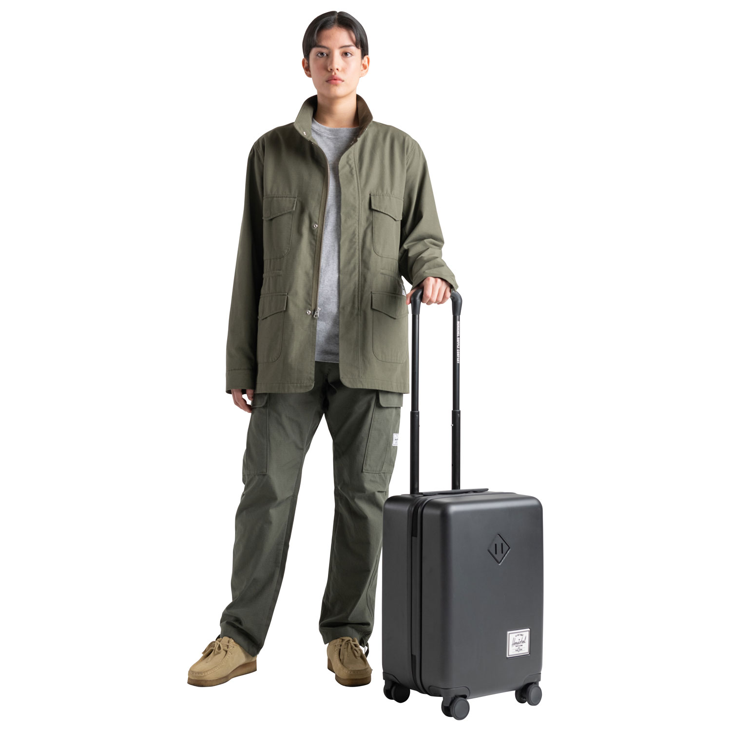 Herschel Supply Heritage 19.69" Hard Side Carry-On Luggage - Black