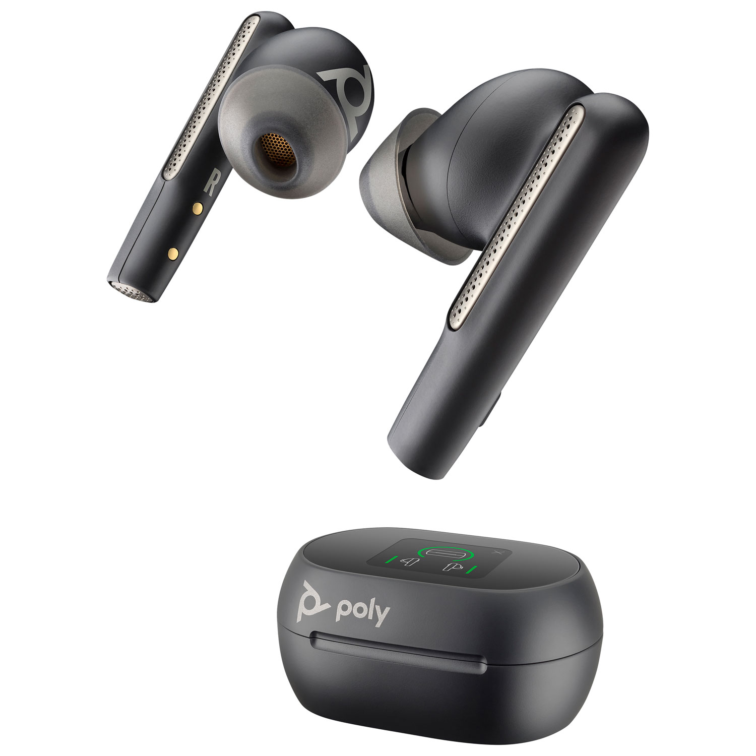 Plantronics Voyager Free 60+ UC In-Ear Noise Cancelling True Wireless Earbuds - Black