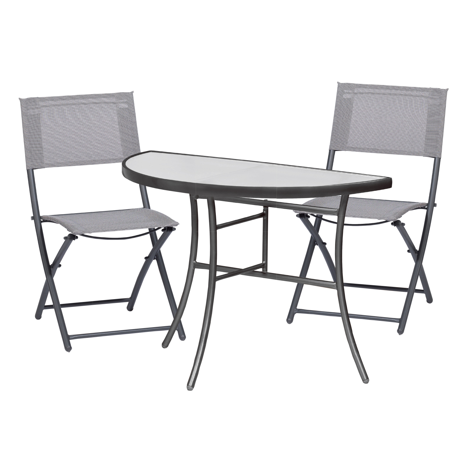 Sunmate Casual 3pc Bistro Set Contemporary Style Outdoor Dining Furniture