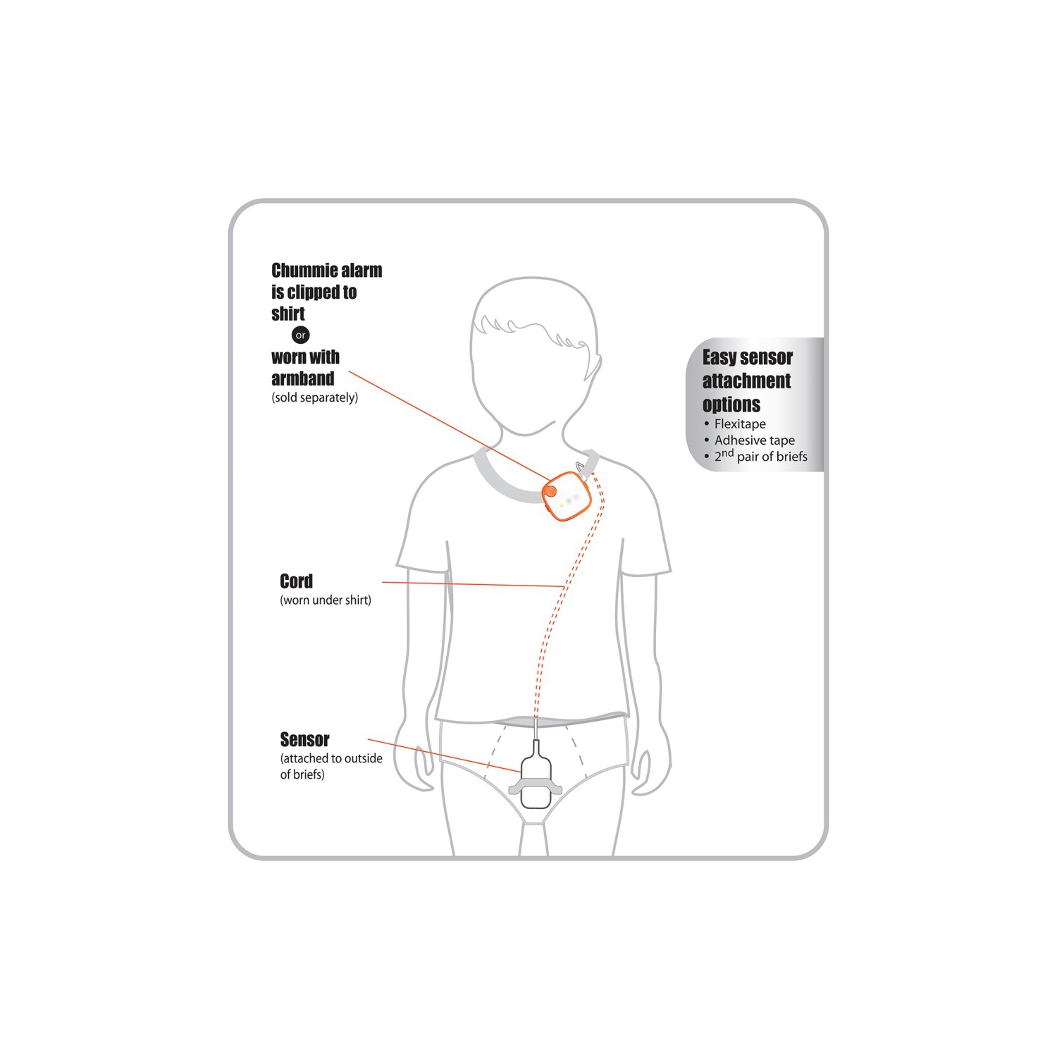 Alarme de mouillage de lit Chummie Elite pour enfants et sommeil profond système d'alarme de mouillage de lit primé avec sons forts et vibrations