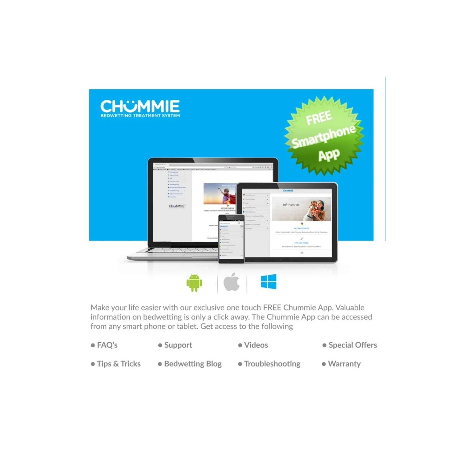 Alarme de mouillage de lit Chummie Elite pour enfants et sommeil profond système d'alarme de mouillage de lit primé avec sons forts et vibrations