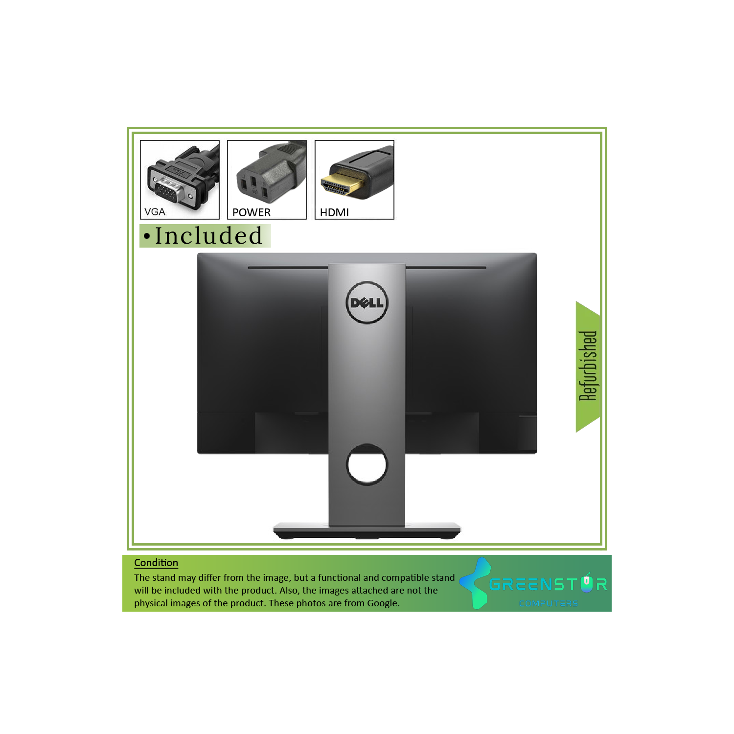 Refurbished(Good) - Dell Professional P2017H 20" Widescreen 1600X900 HD+ LED Backlight LCD IPS Panel Monitor