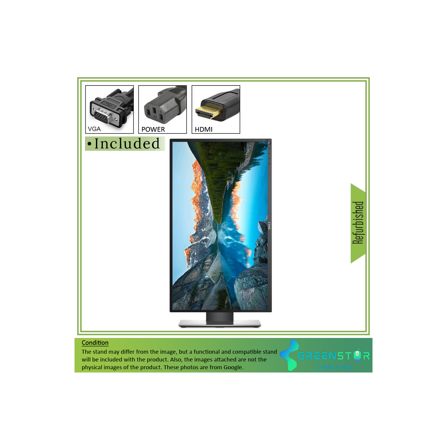 Refurbished(Good) - Dell Professional P2017H 20" Widescreen 1600X900 HD+ LED Backlight LCD IPS Panel Monitor